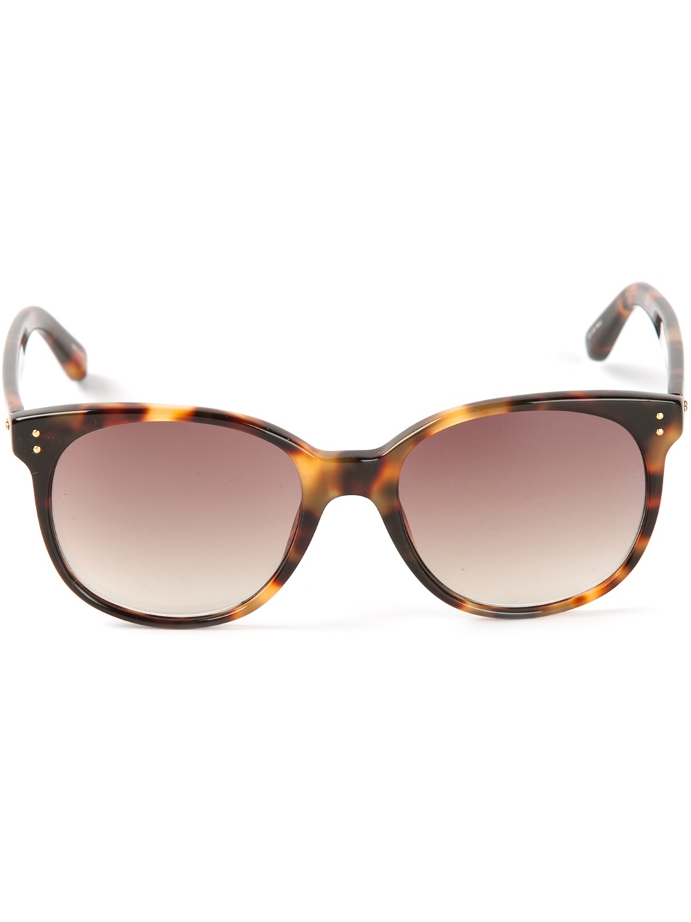 Linda farrow luxe Oval Sunglasses in Brown | Lyst