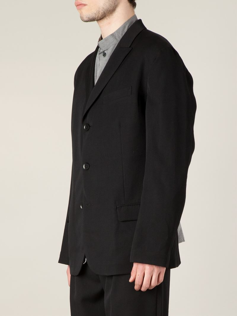 Yohji Yamamoto Open Back Blazer in Black for Men - Lyst