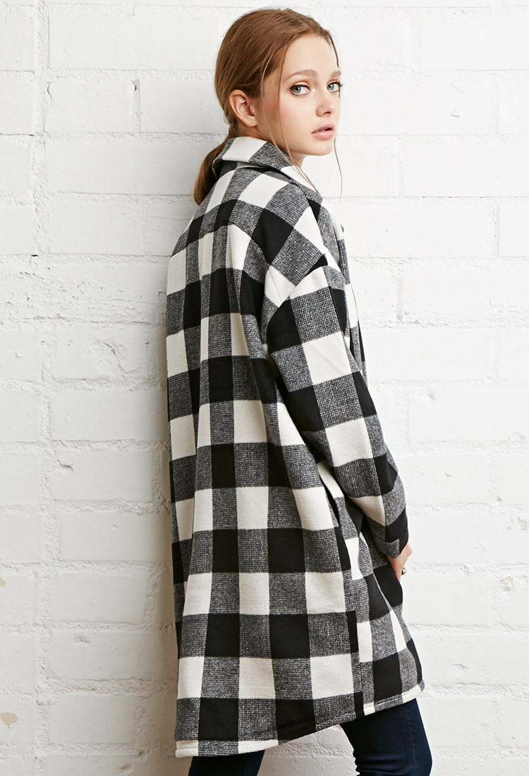 forever 21 black and white jacket