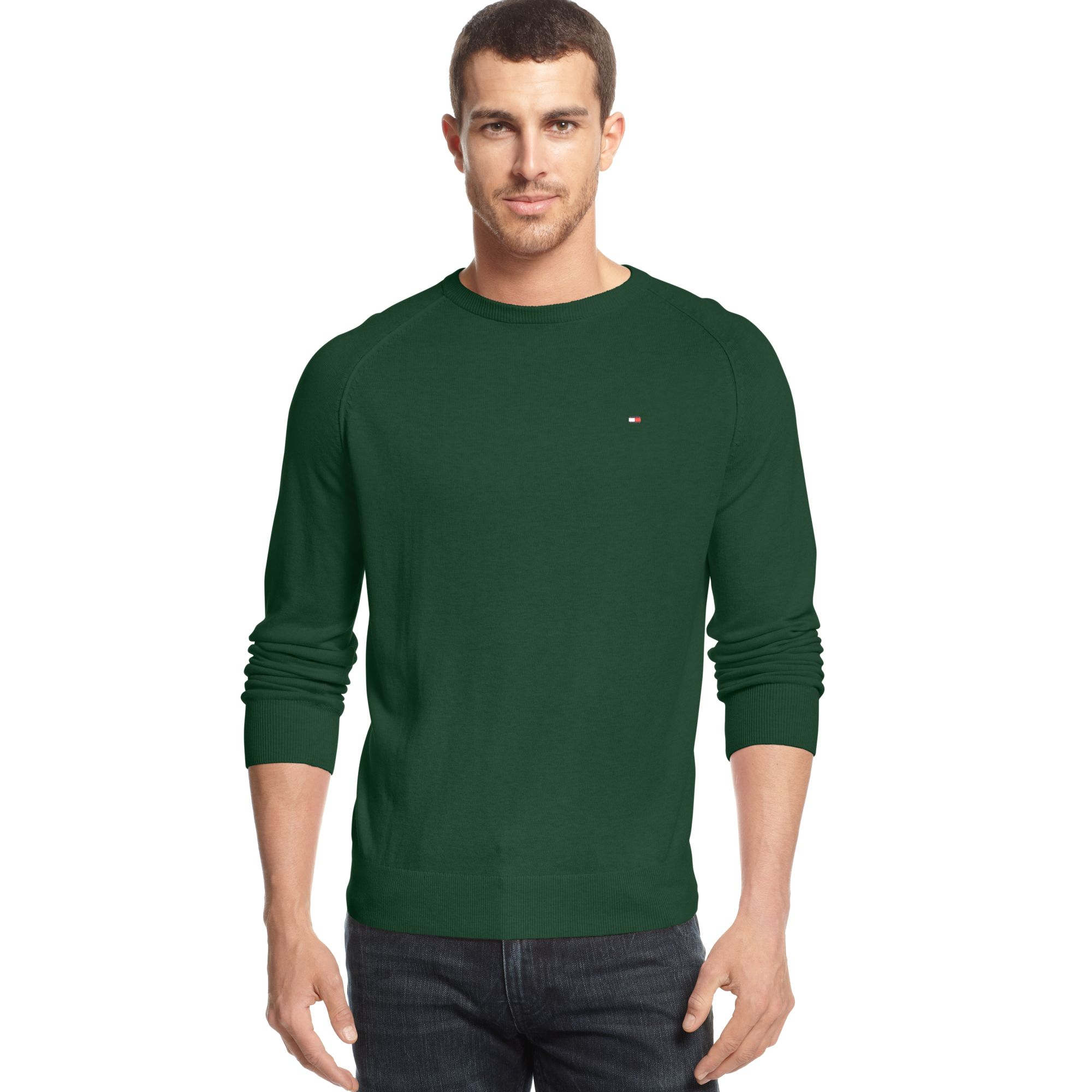 tommy hilfiger green long sleeve