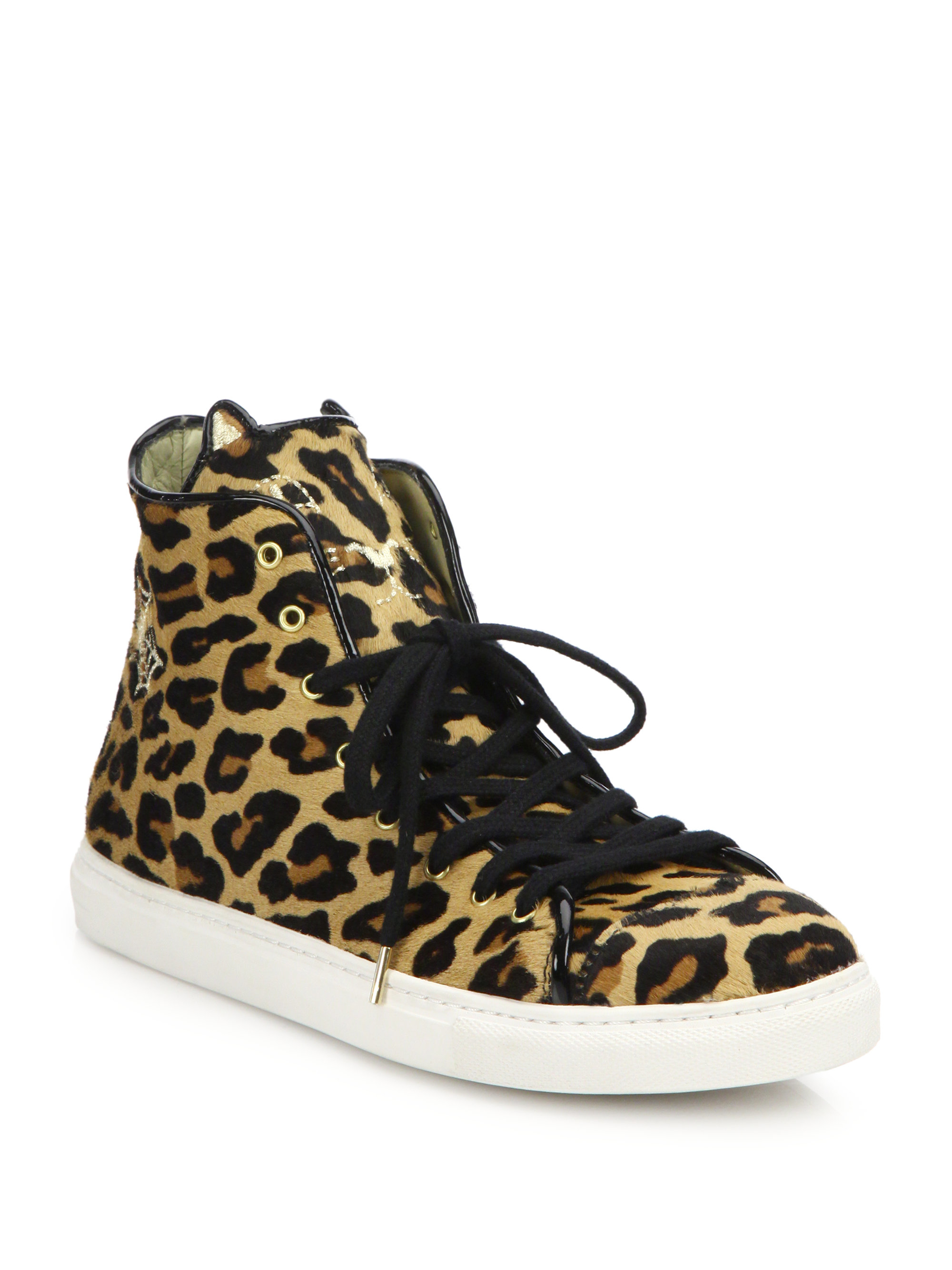 charlotte olympia leopard sneakers