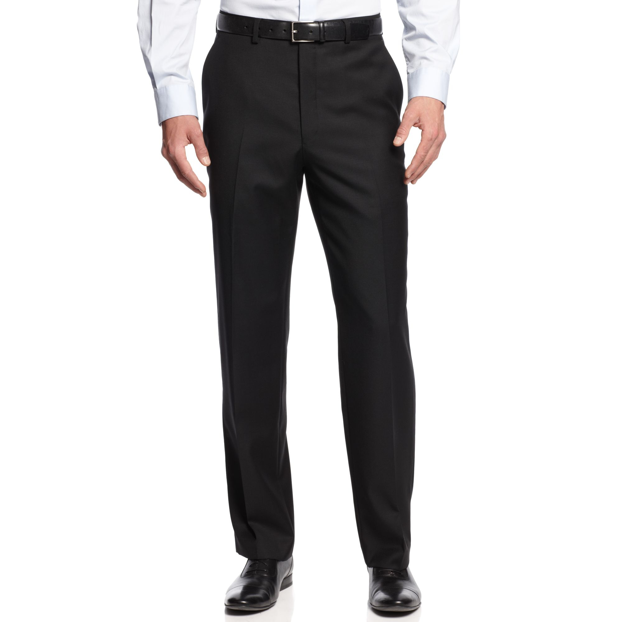 Michael Kors Michael Black Solid Dress Pants in Black for Men | Lyst