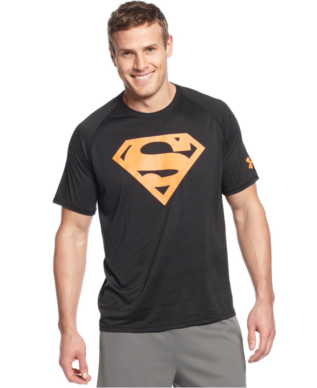 Under Armour Ae Neon Superman Graphic T-Shirt in Orange for Men - Lyst