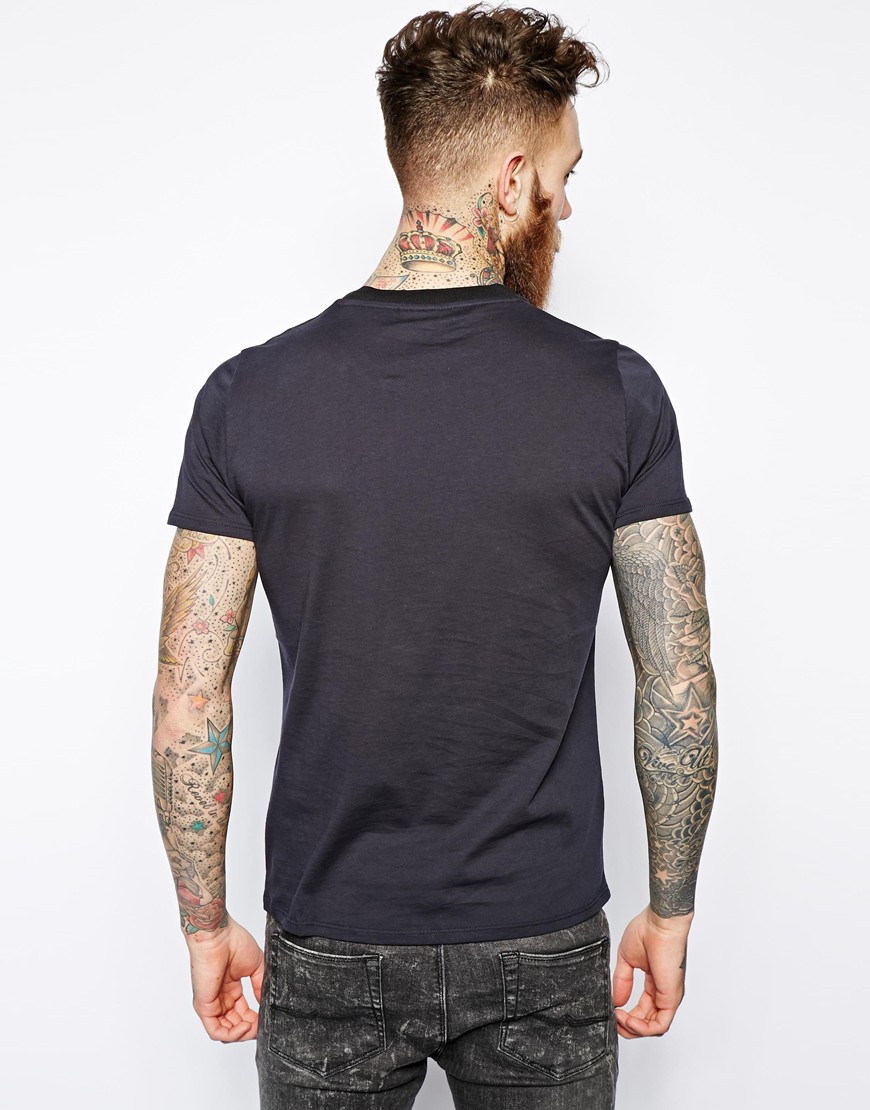 The Kooples Sport Tshirt with Logo in Blue for Men - Lyst