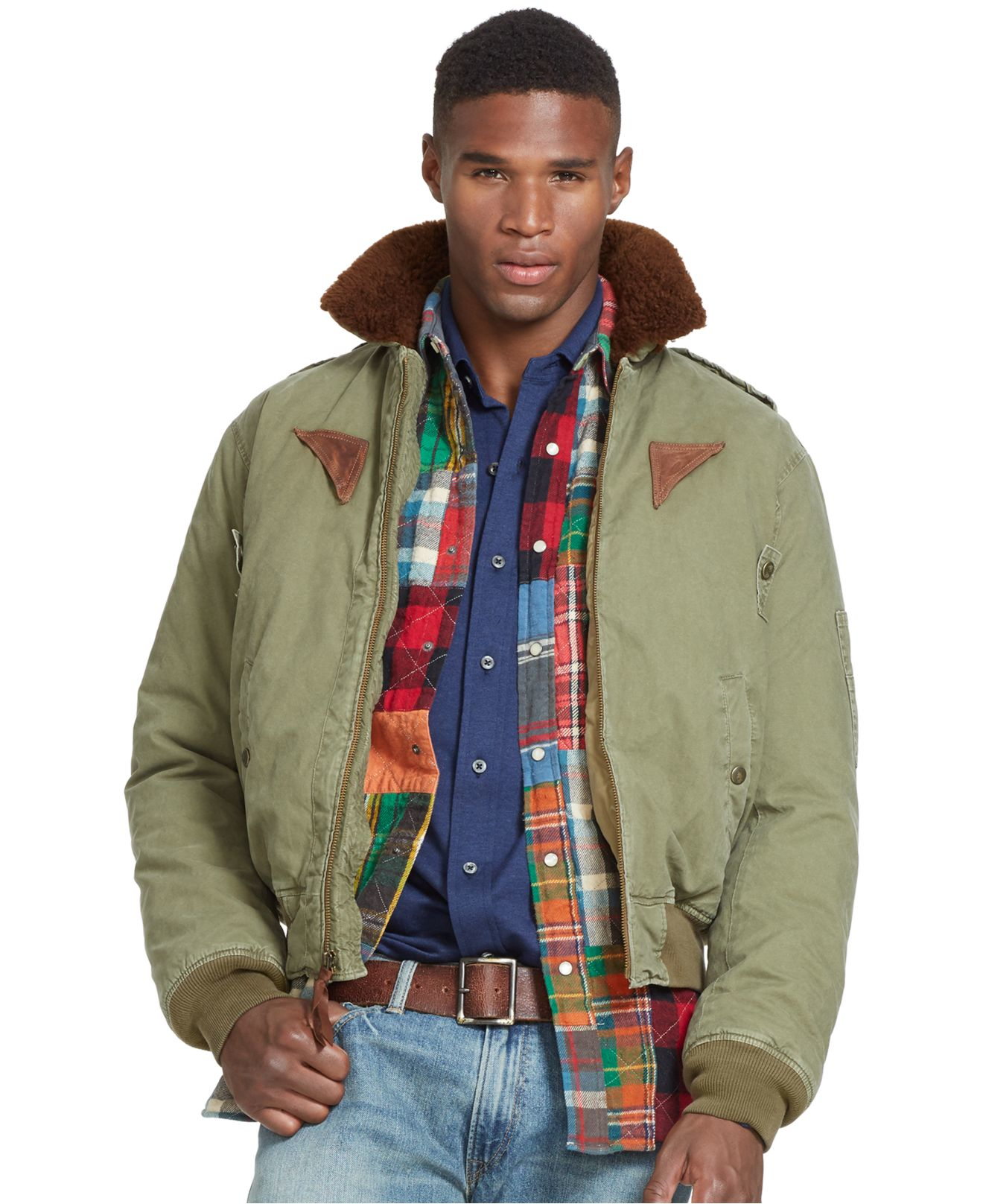 green polo bomber jacket