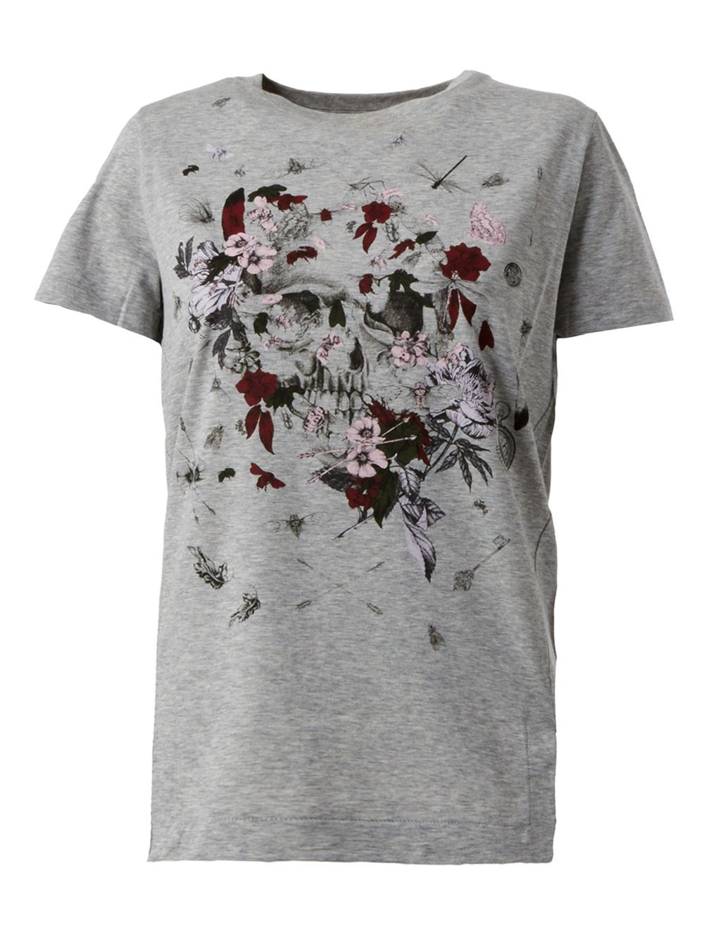 Alexander mcqueen 'treasure' Tshirt in Gray (GREY) Lyst