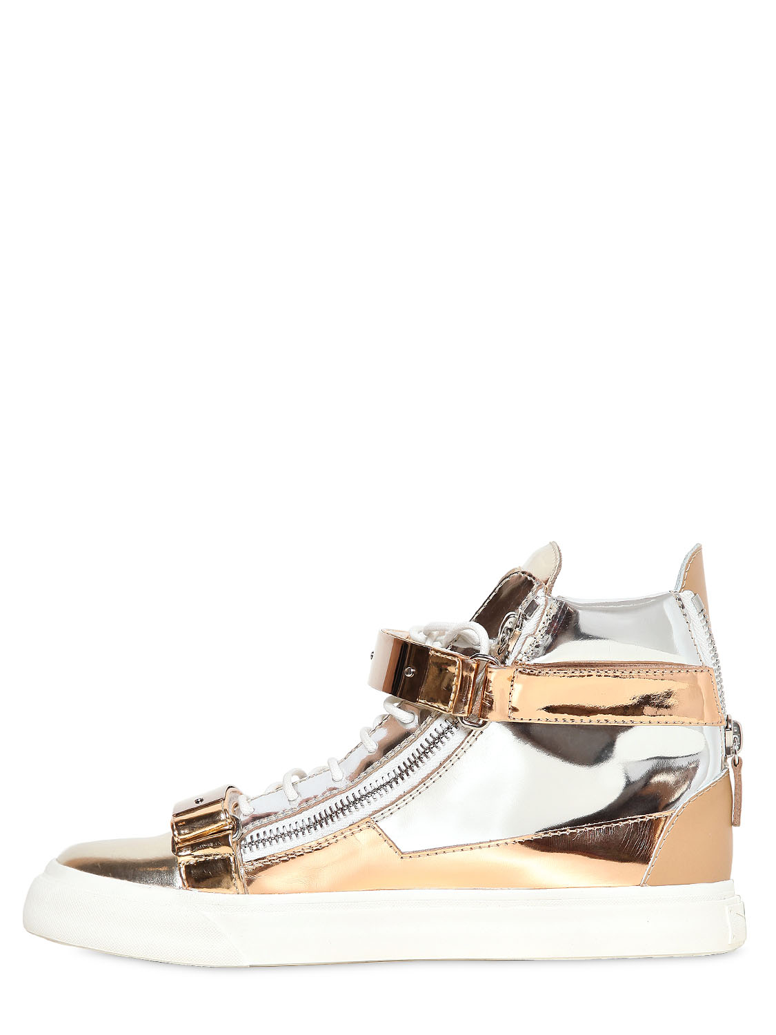 giuseppe zanotti metallic sneakers