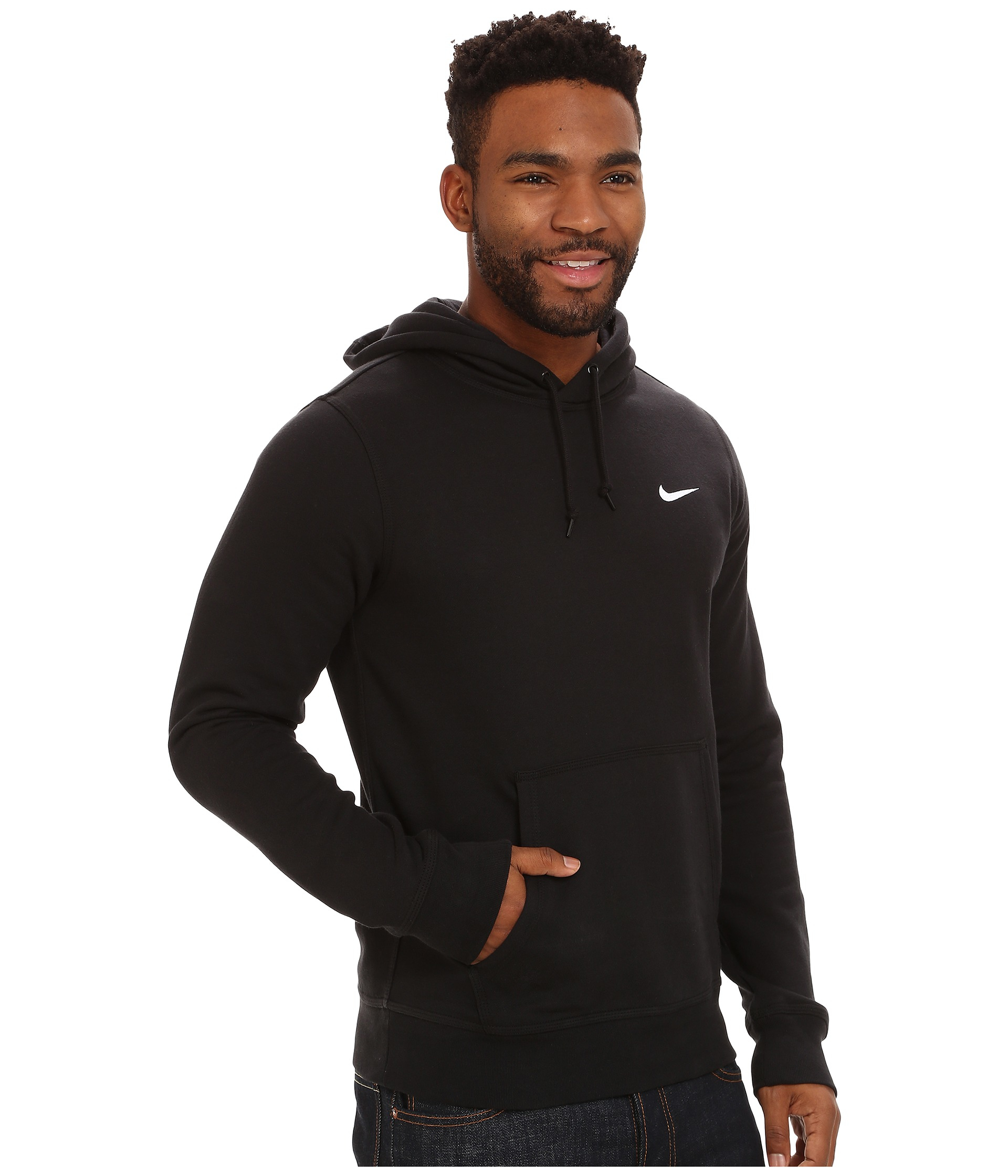 Nike Club Hoodie - Swoosh in Black/White (Black) for Men | Lyst