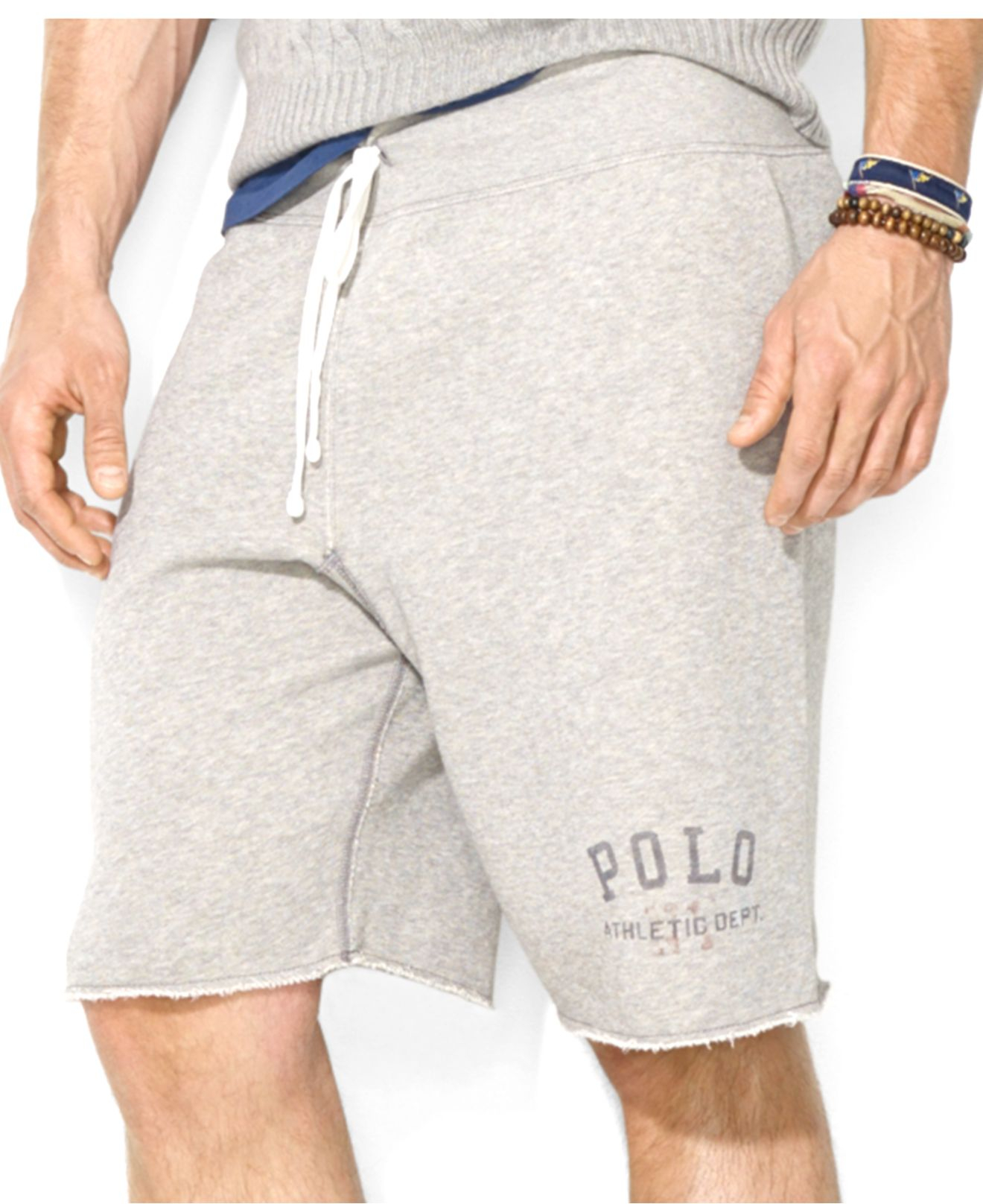 Polo Ralph Lauren Fleece Drawstring Shorts in Gray for Men - Lyst