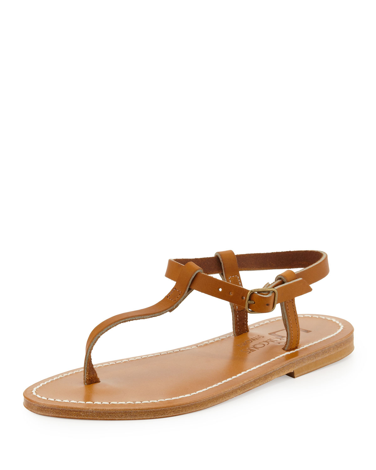 K. Jacques Petrone Leather Thong Sandal in Natural - Lyst