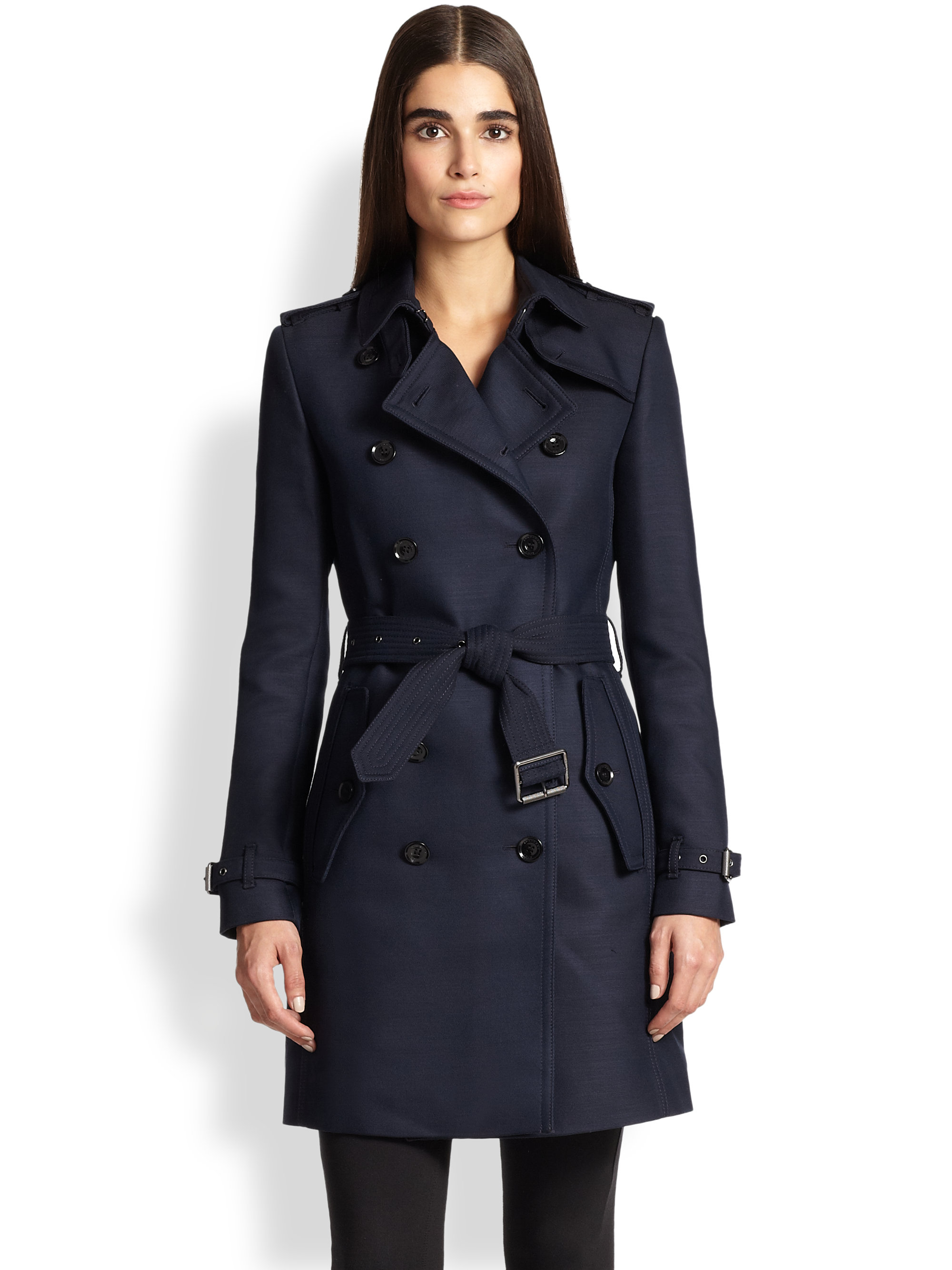 Lyst - Burberry Brit Bramington Double-breasted Trenchcoat in Blue