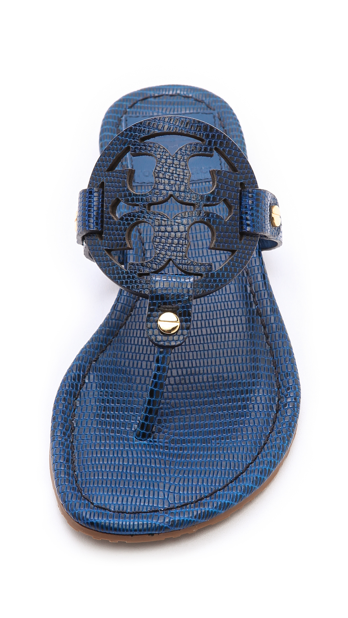 Tory Burch Miller Tejus Print Sandals Newport Navy in Blue | Lyst