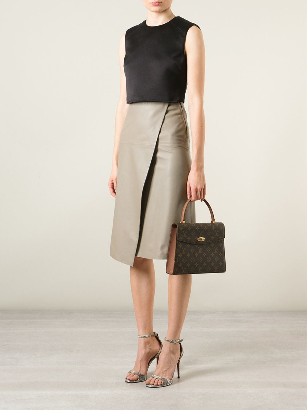 Louis Vuitton 'Malesherbes' Tote in Brown | Lyst