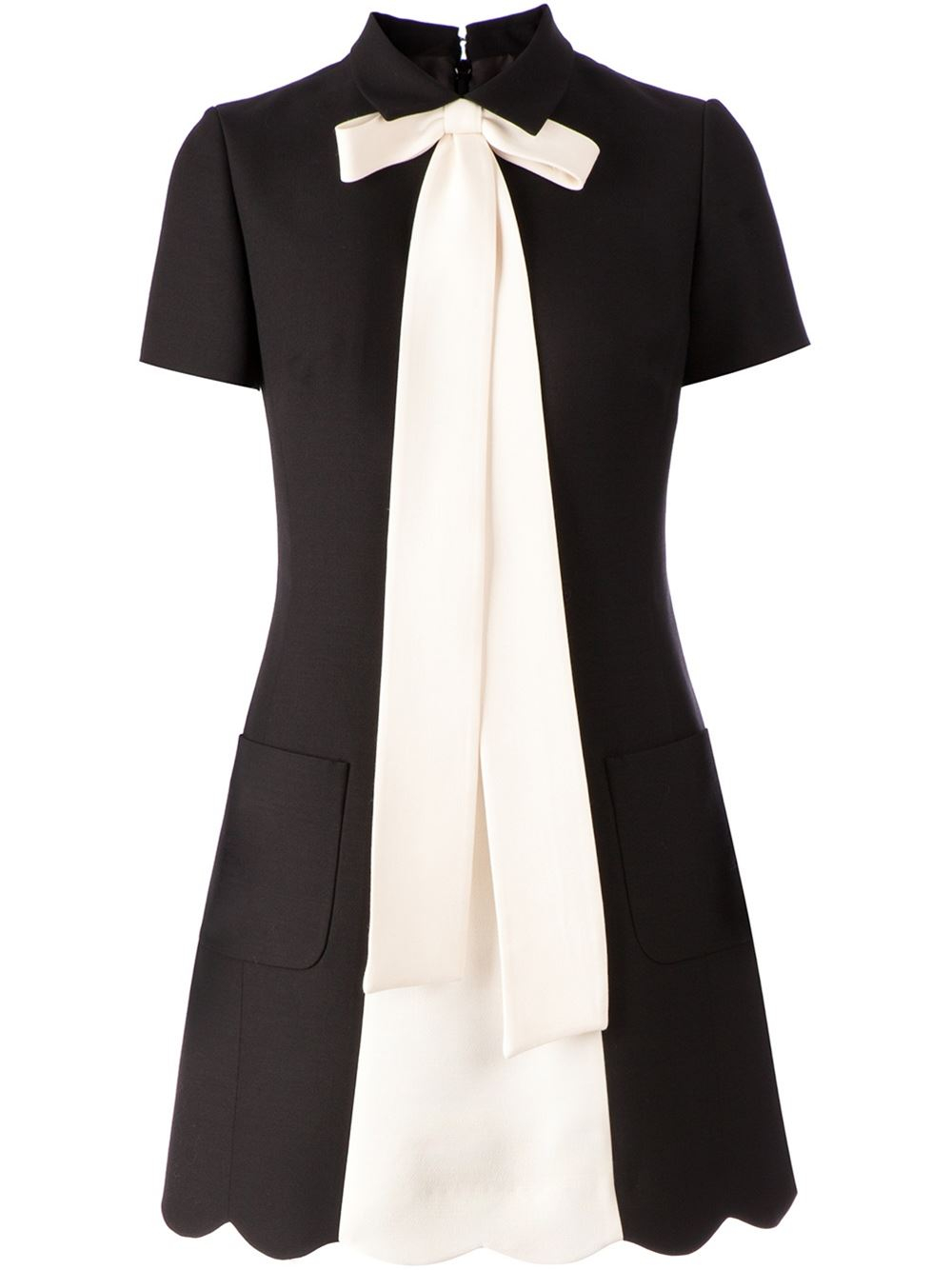 valentino tie neck dress
