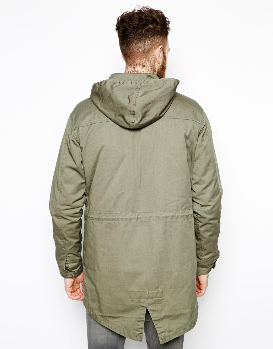 Lyst - Asos 2 in 1 Fishtail Parka in Natural for Men