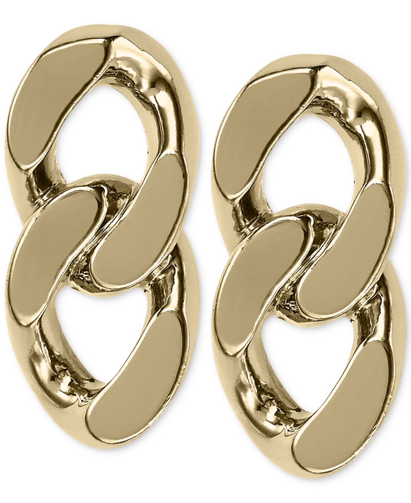 Michael Kors GoldTone Curb Chain Stud Earrings in Metallic Lyst