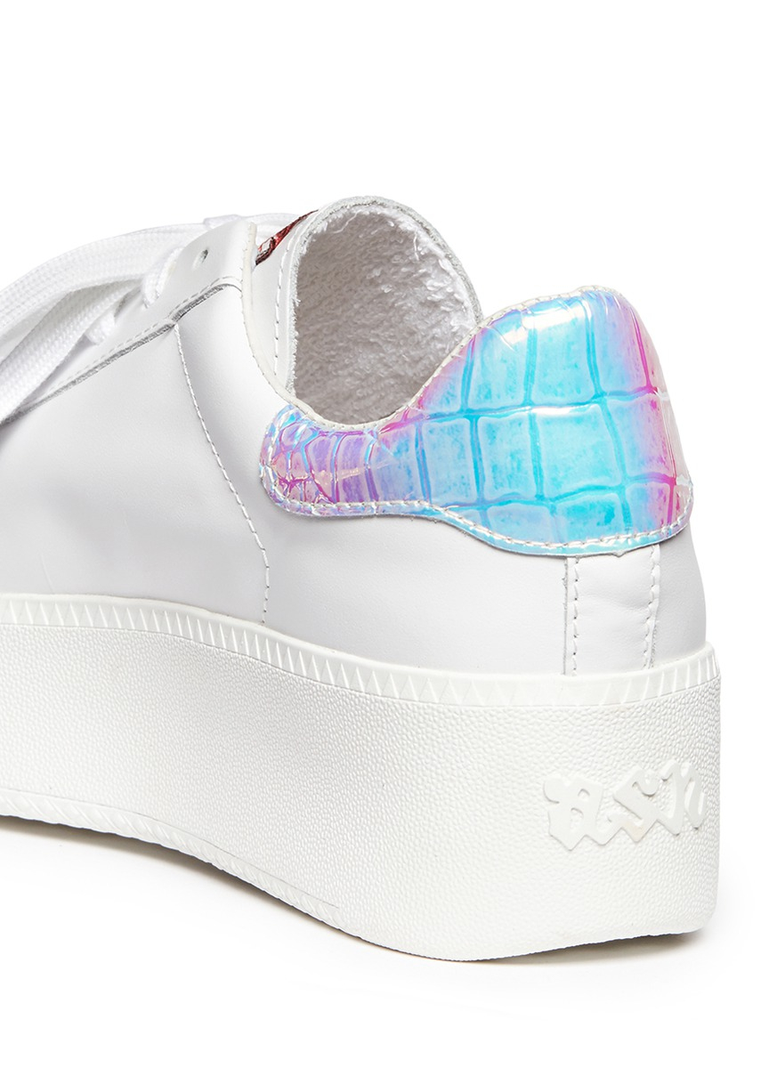 Lyst Ash �cult� Holographic Trim Leather Platform