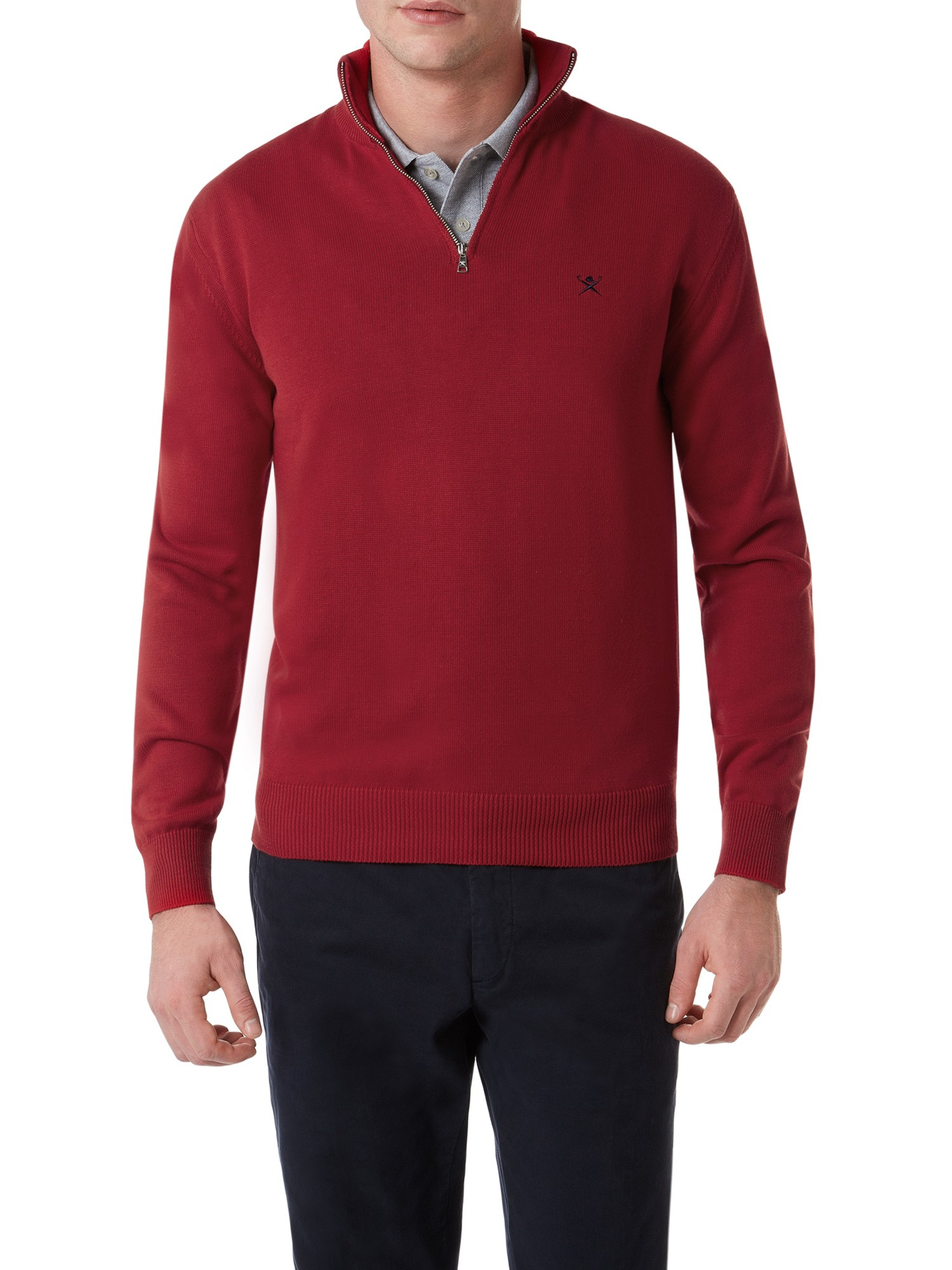 red zip jumper