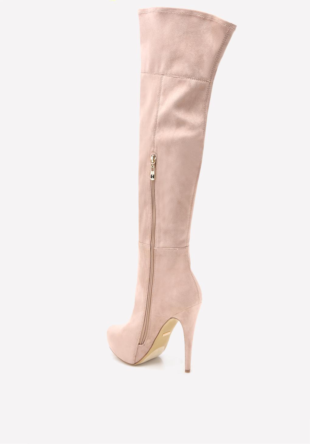 Bebe Rihanna Over Knee Boots In Pink Lyst Bebe Rihanna Over Knee Boots In Pink Lyst