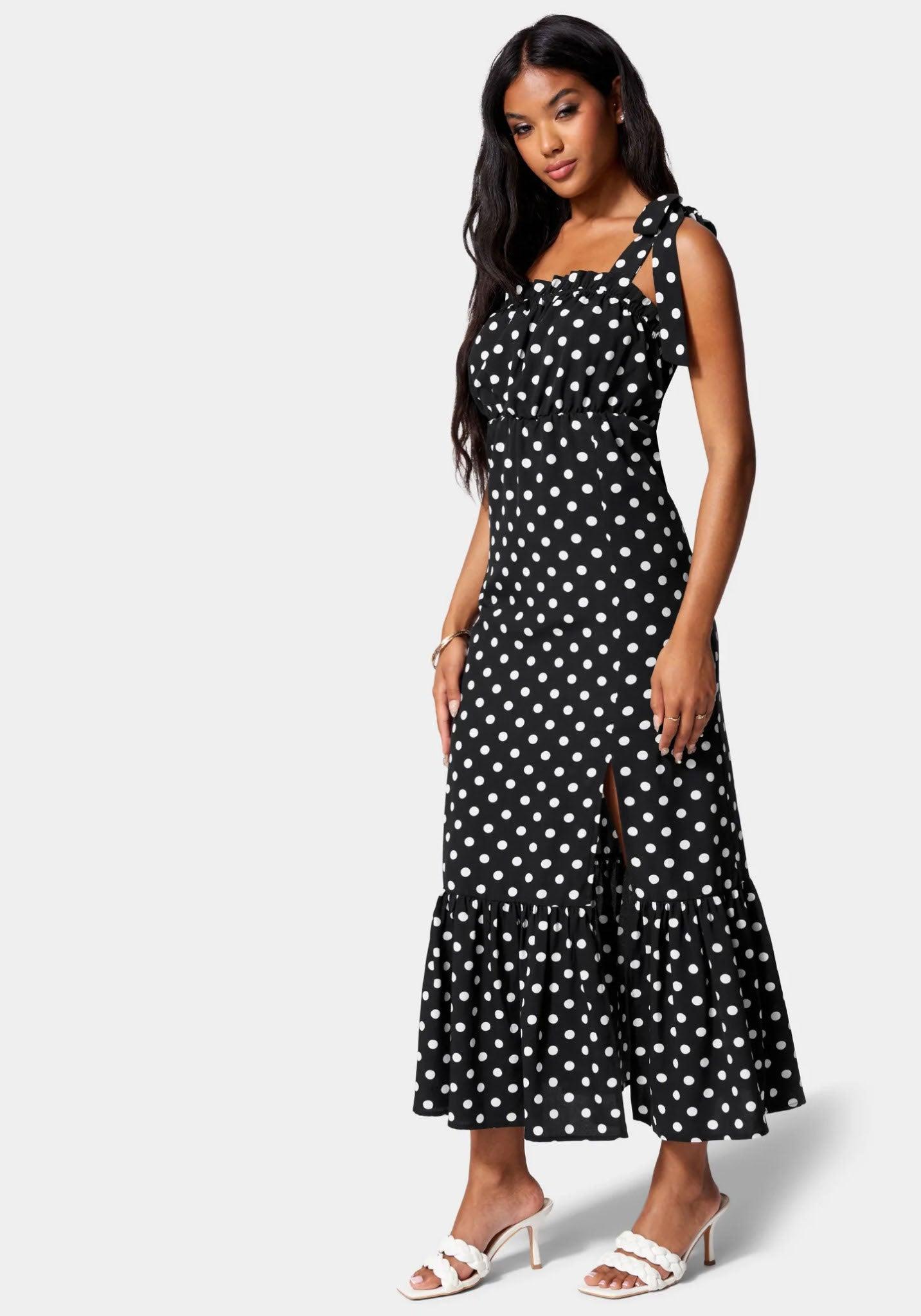 Bebe Banded Tiered Ruffle Midi Dress Lyst