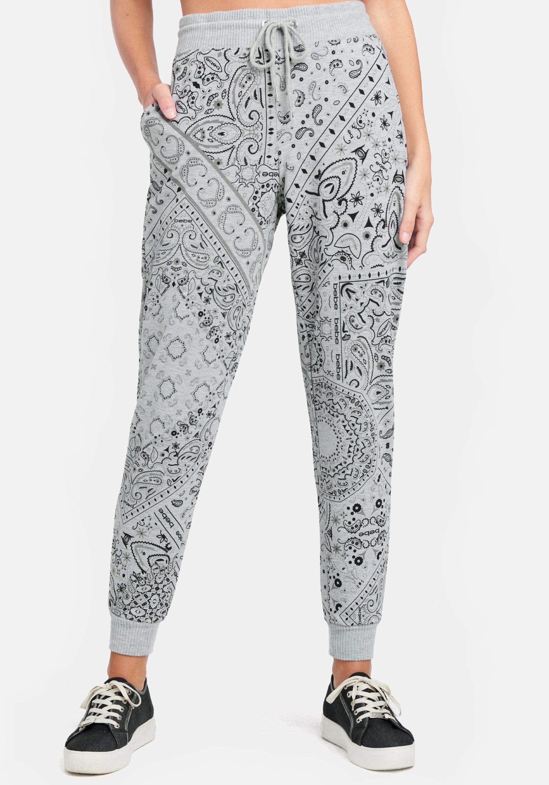 Bebe Synthetic Bandana Print Jogger in 