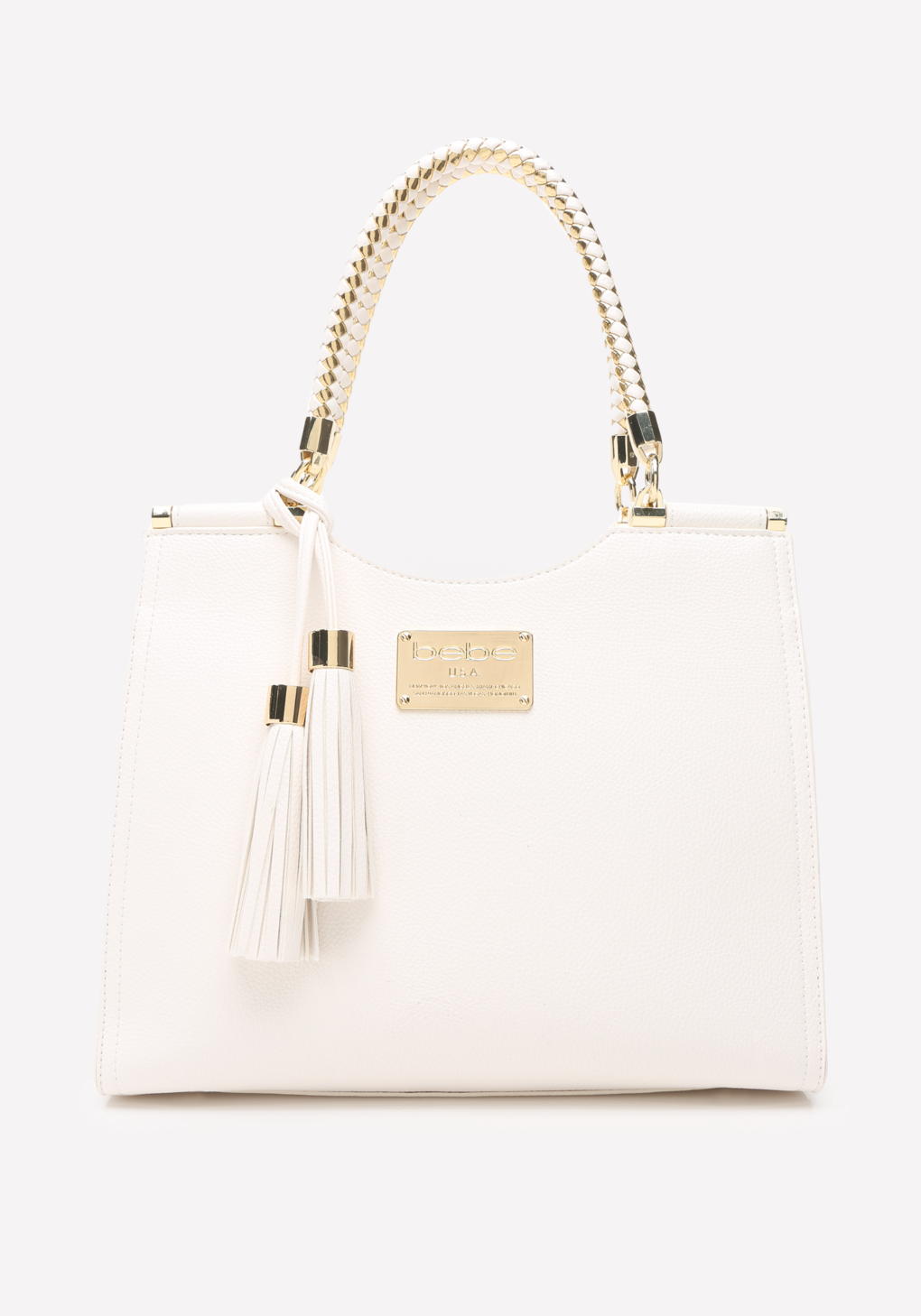 Bebe Rope Handle Tote In White Lyst