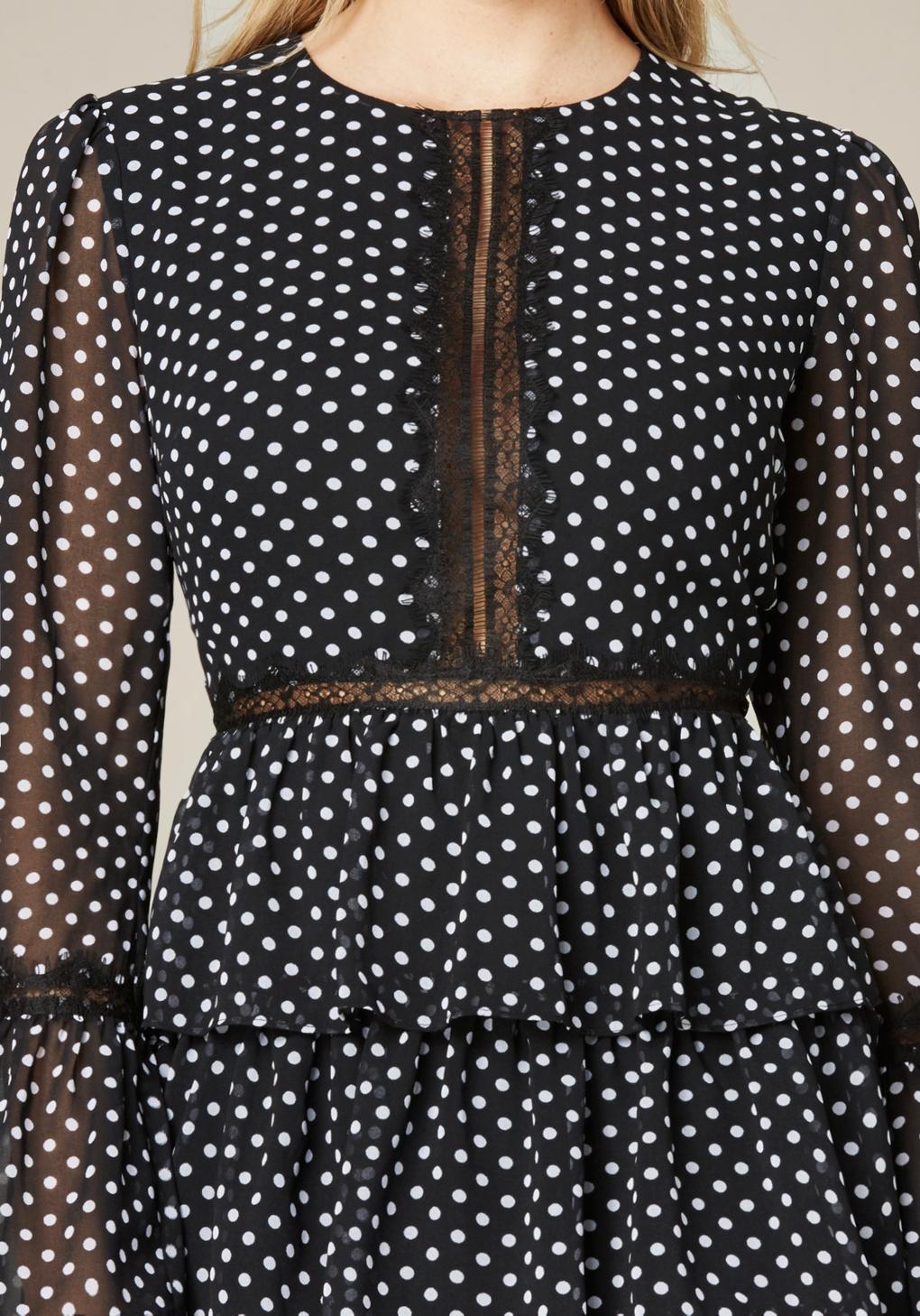 bebe polka dot dress
