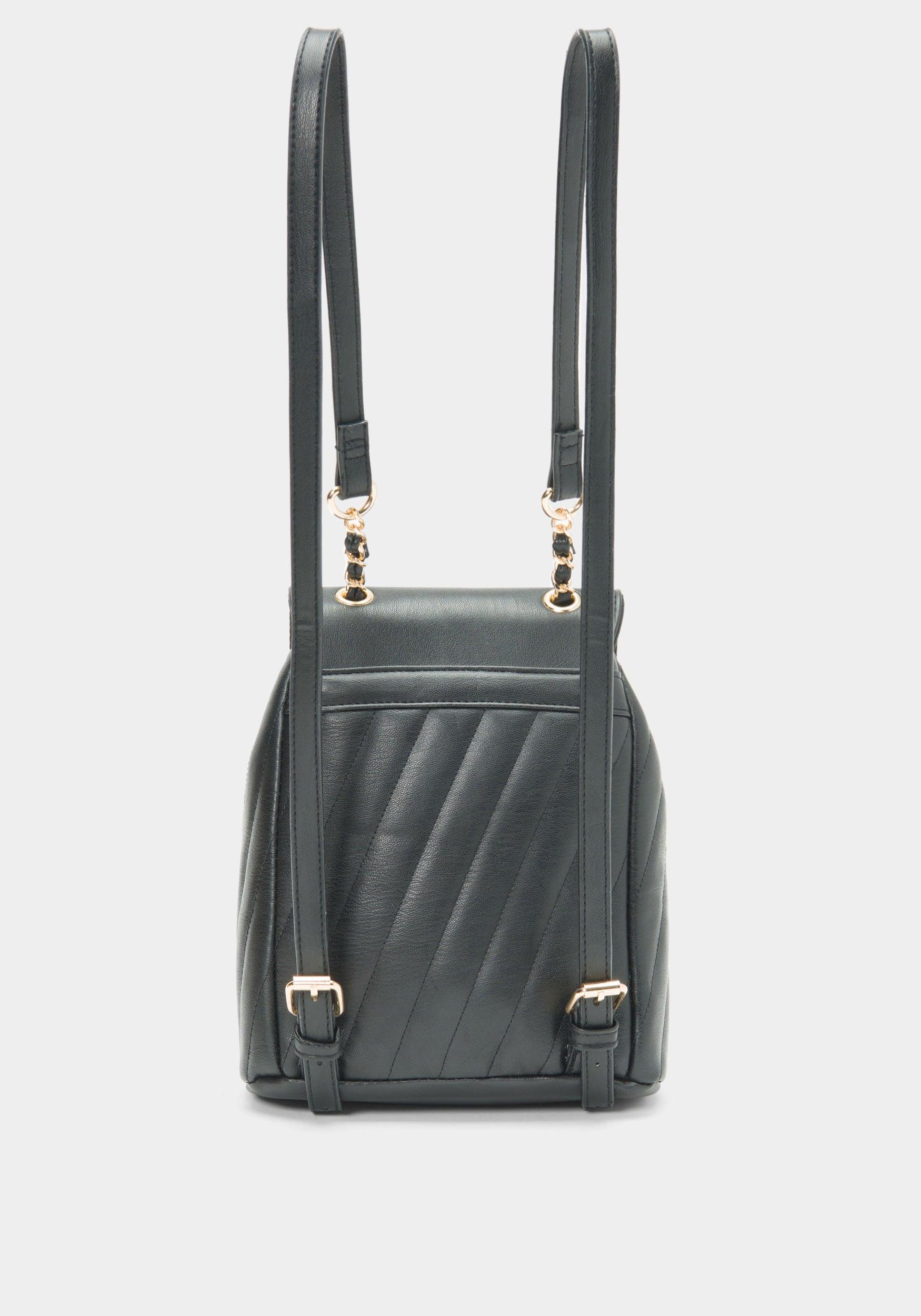 Classic Black Signature Vegan Leather Diaper Bag Backpack — Mustard Seed  Littles