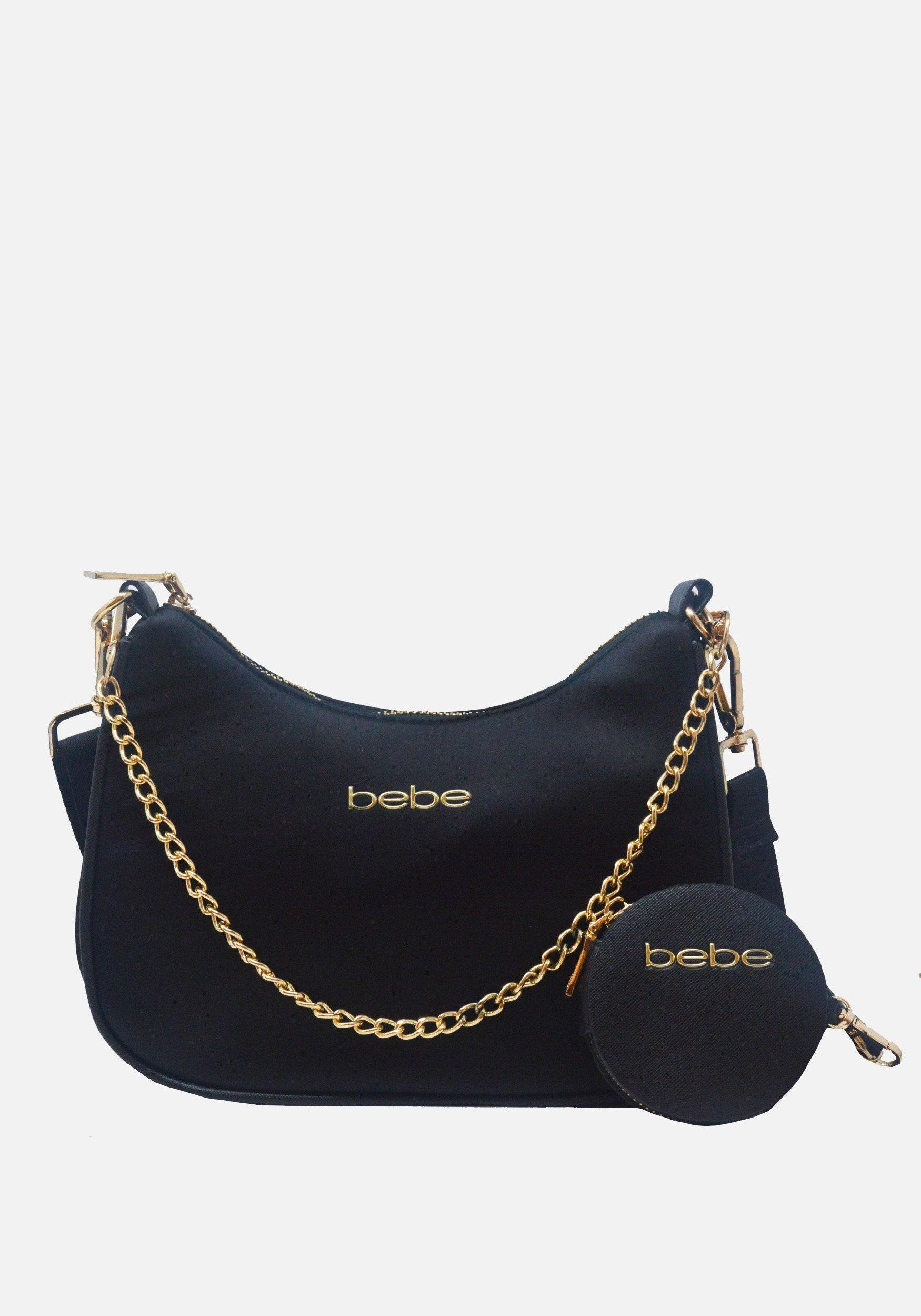 Bebe Synthetic Mara Nylon Crossbody With Coin Purse in Black | Lyst