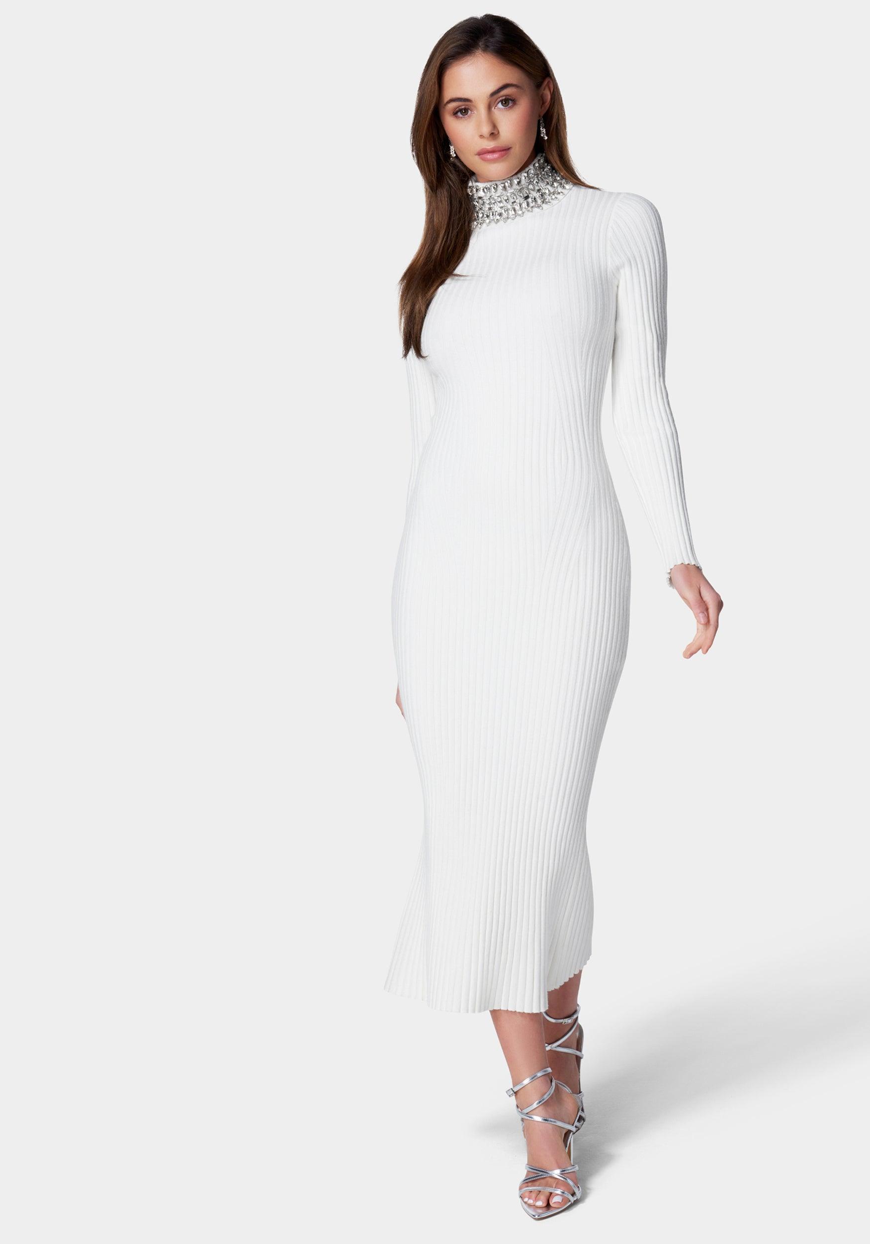 Bebe turtleneck sweater dress sales
