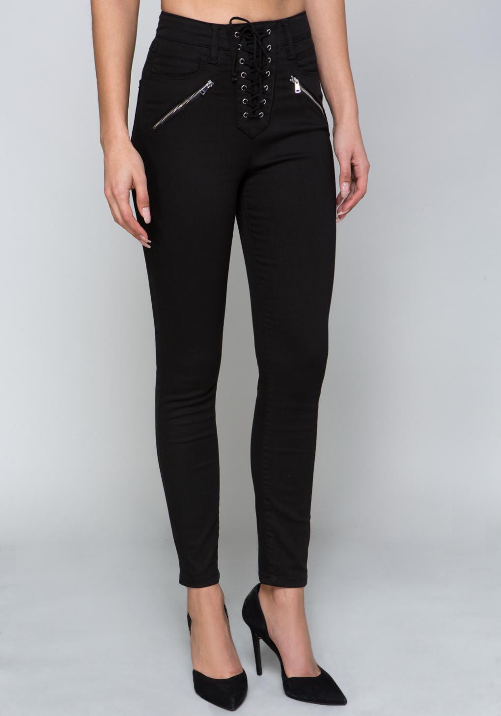 bebe lace up jeans