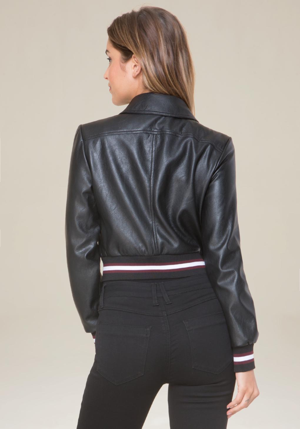 bebe faux leather jacket