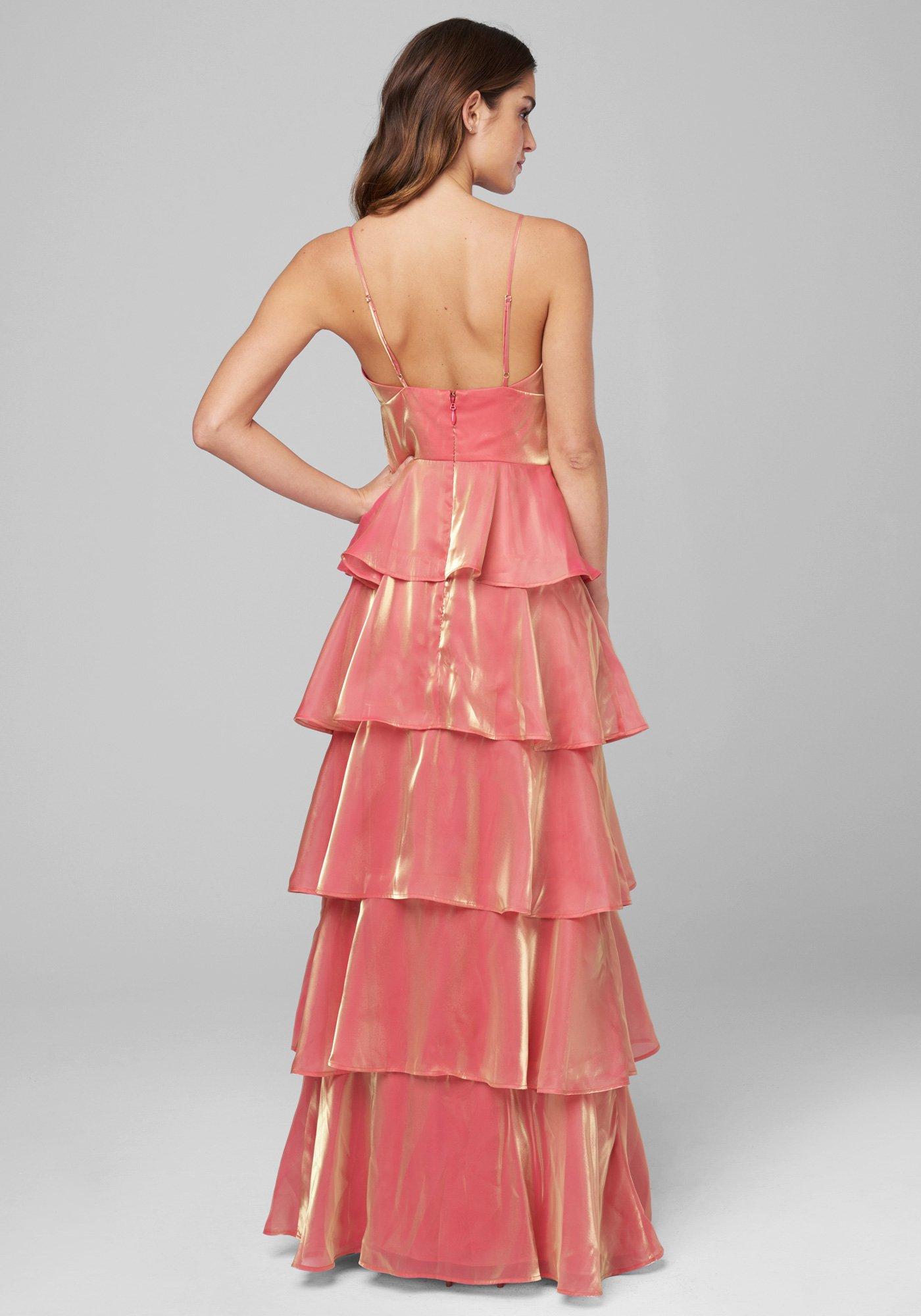 ruffle tiered gown