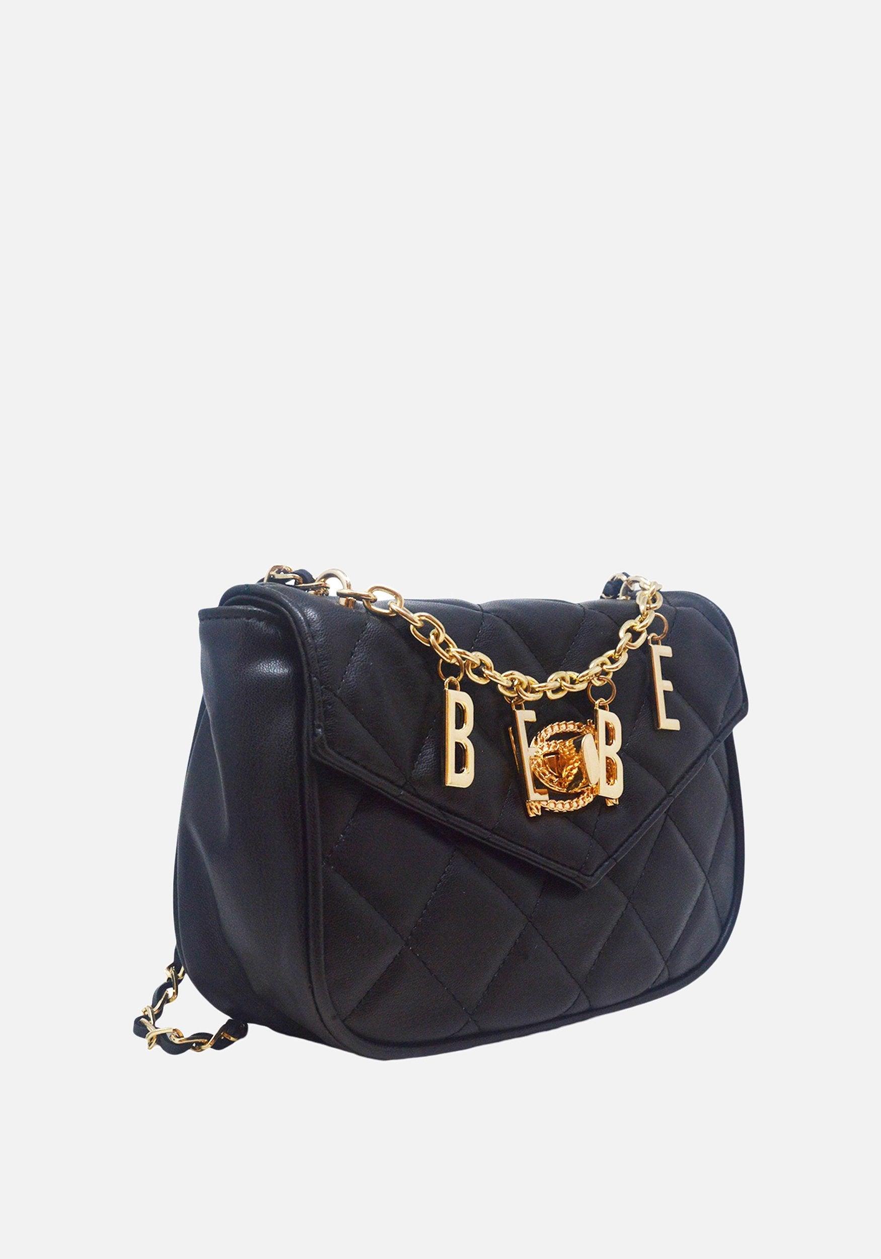 Bebe Wyatt V Flap Shoulder Bag In Black Lyst Bebe Wyatt V Flap Shoulder Bag In Black Lyst
