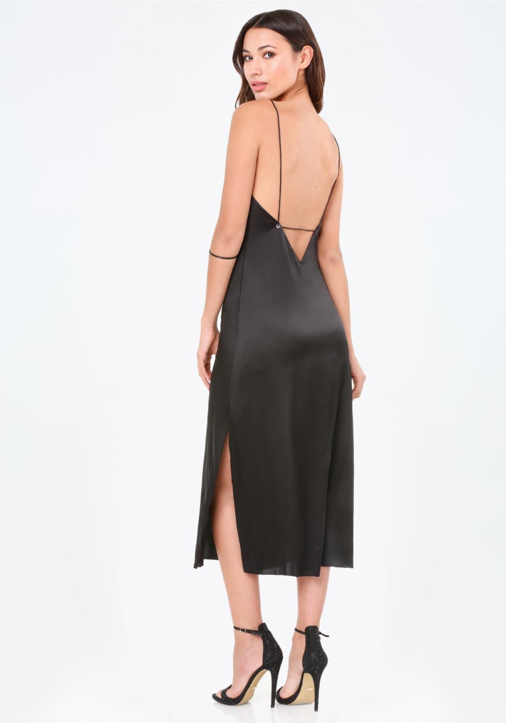 Bebe Mara Silk Slip Dress In Black Lyst Bebe Mara Silk Slip Dress In Black Lyst
