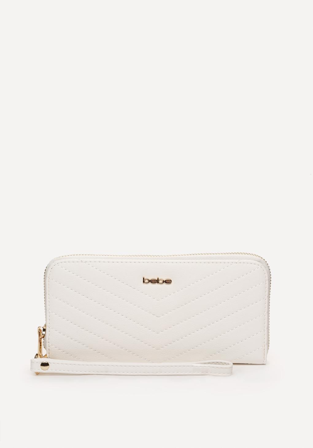 Bebe Quilted Wallet In White Lyst