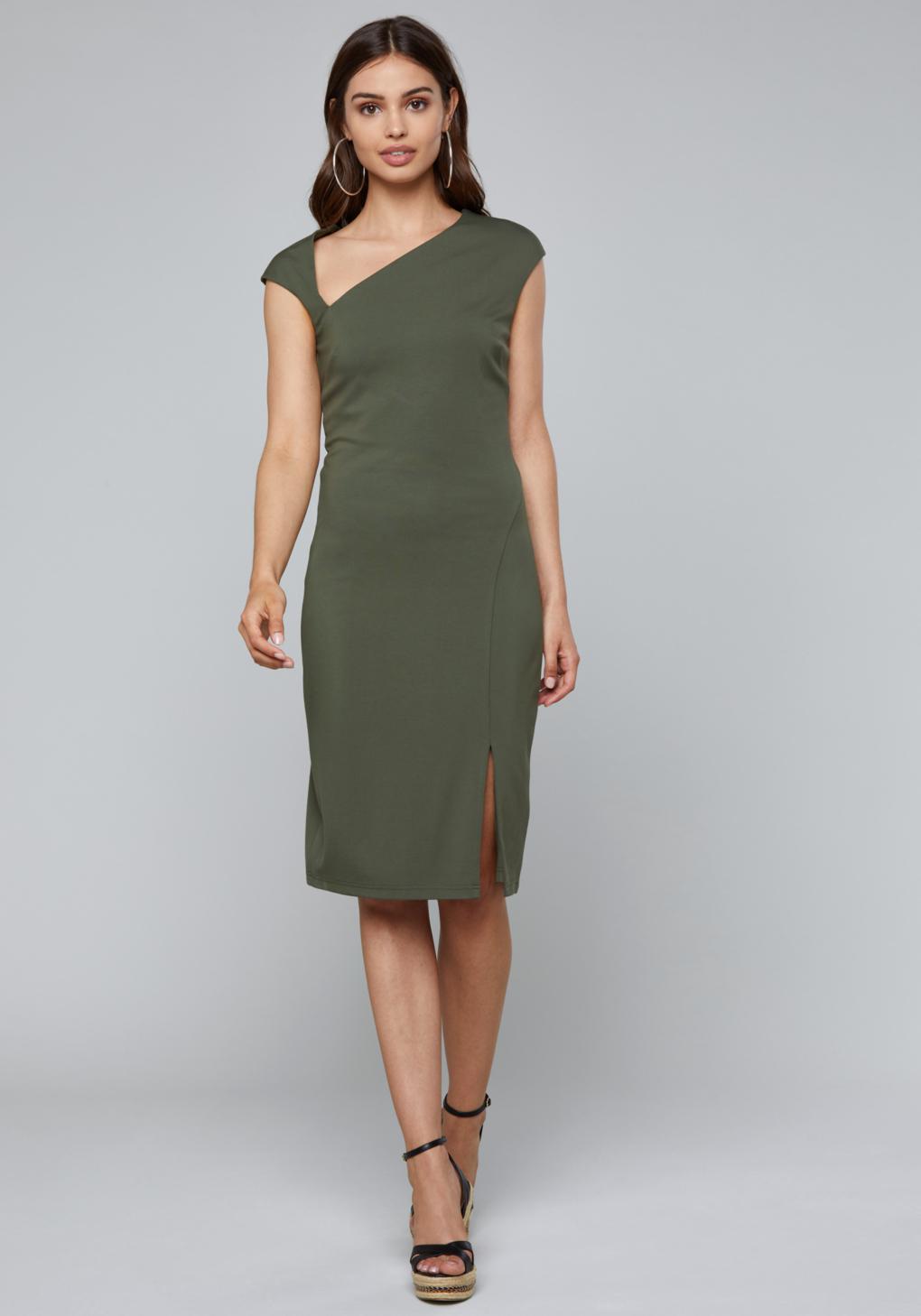 bebe asymmetric dress