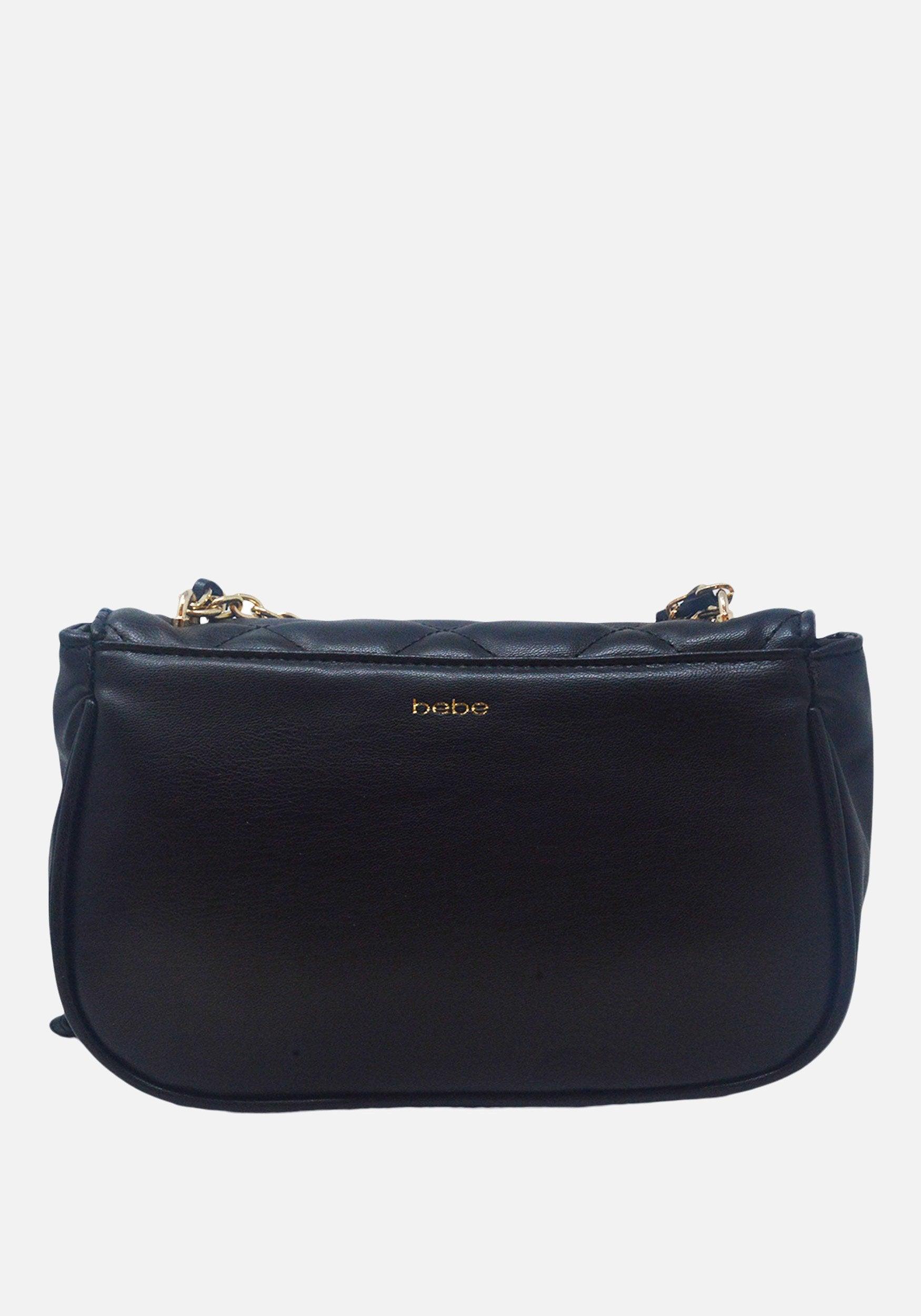 Bebe Wyatt V Flap Shoulder Bag In Black Lyst