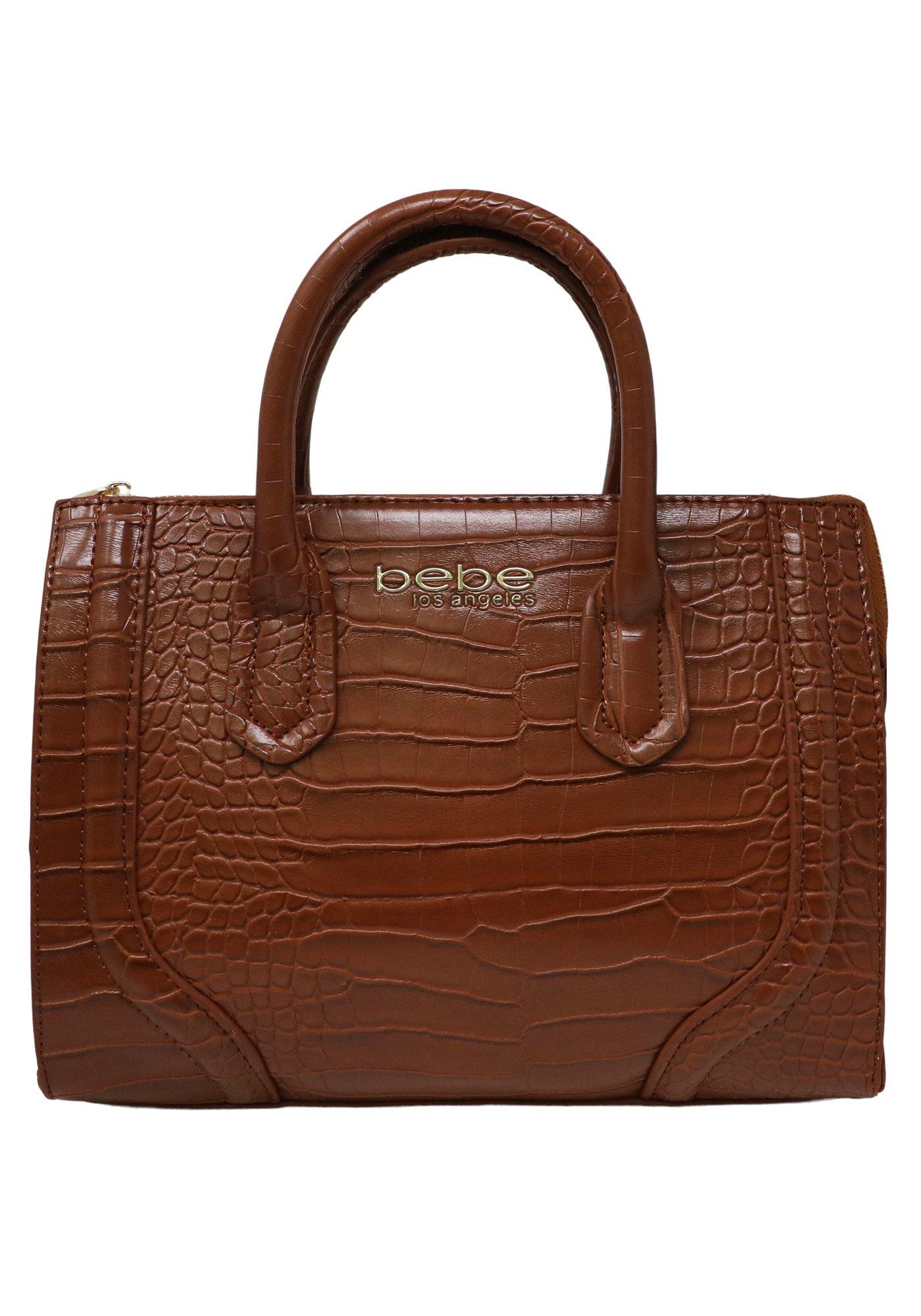 Bebe Trina Mini Croc Satchel In Cognac Brown Lyst