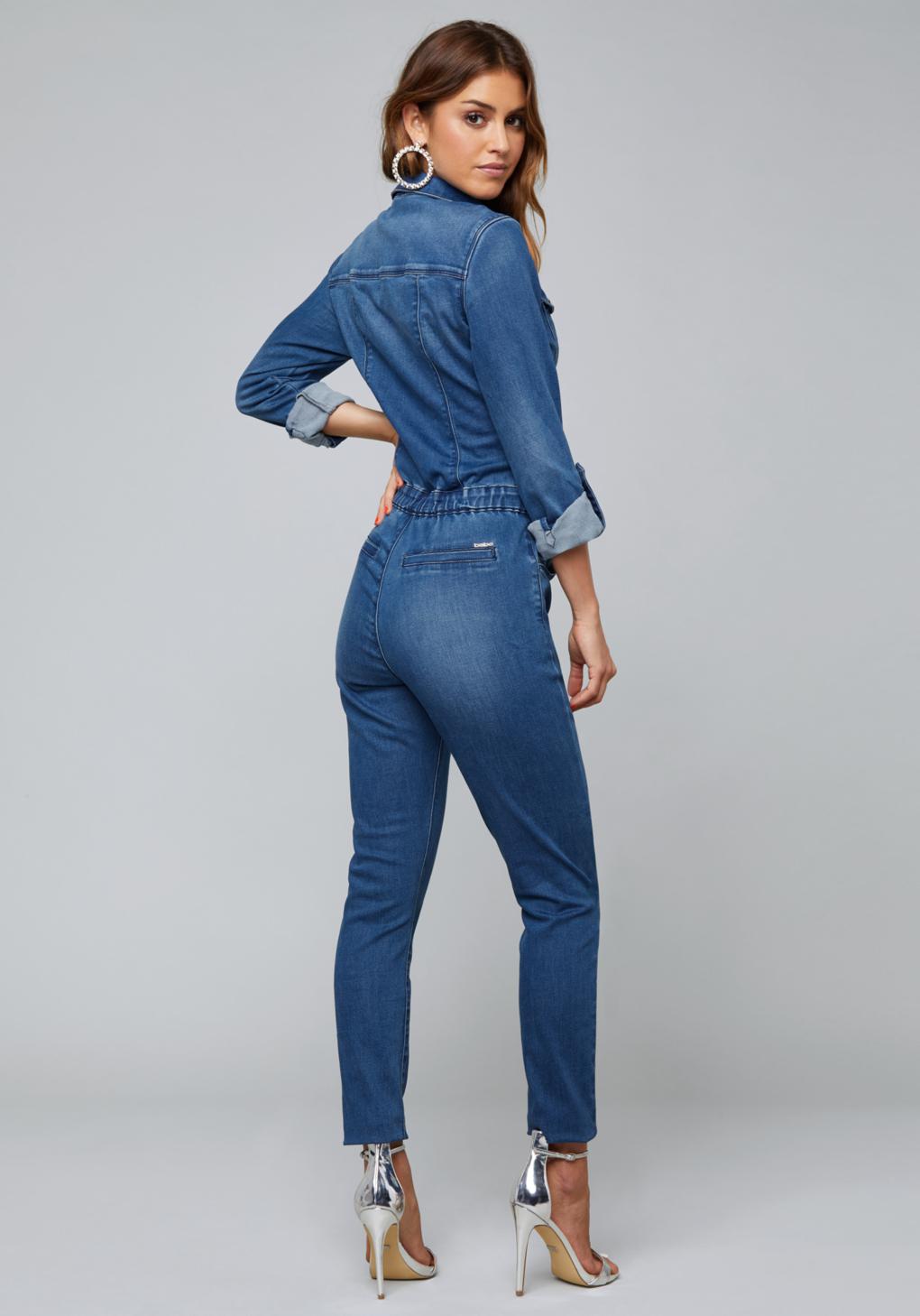 bebe denim jumpsuit for women