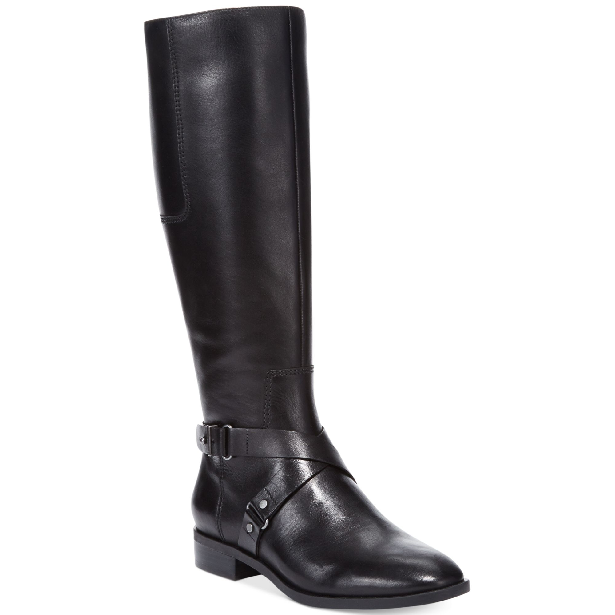 Nine West Blogger Tall Riding Boots in Black (Black Leather) | Lyst