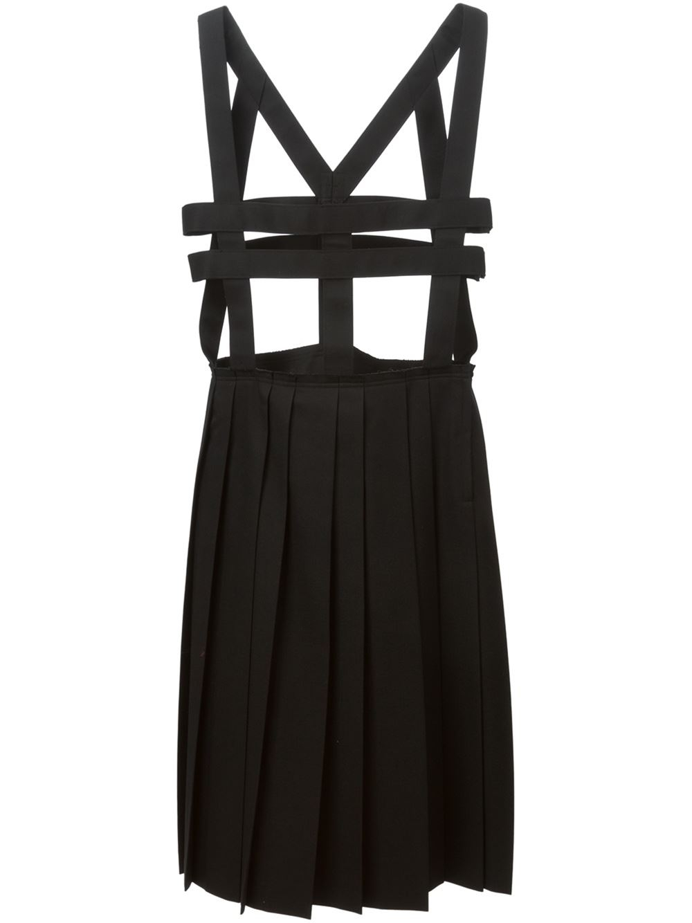 harness dress comme des gar 231 ons pleated skirt harness dress in black lyst harness dress comme des gar 231 ons pleated skirt harness dress in black lyst
