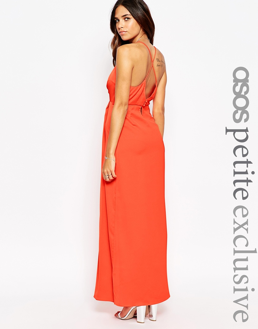 orange maxi dress asos