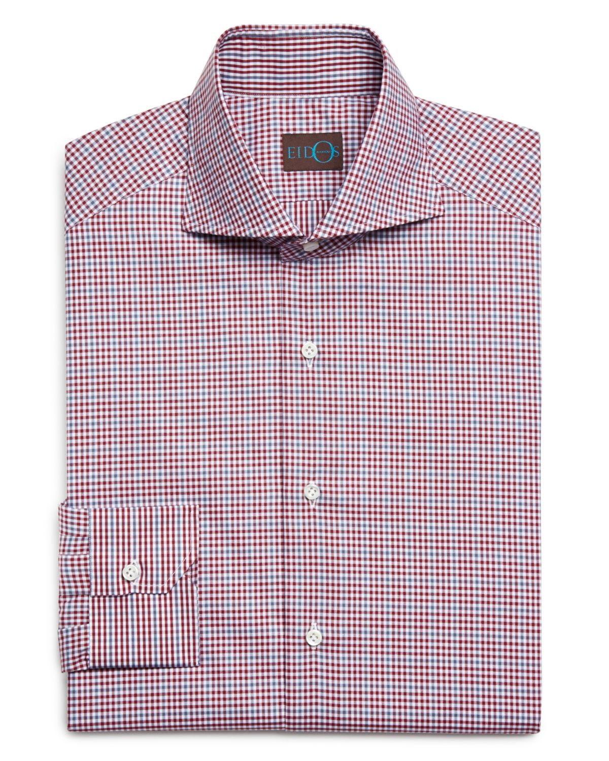Lyst Eidos Gingham Check Regular Fit Dress Shirt in Purple for Men