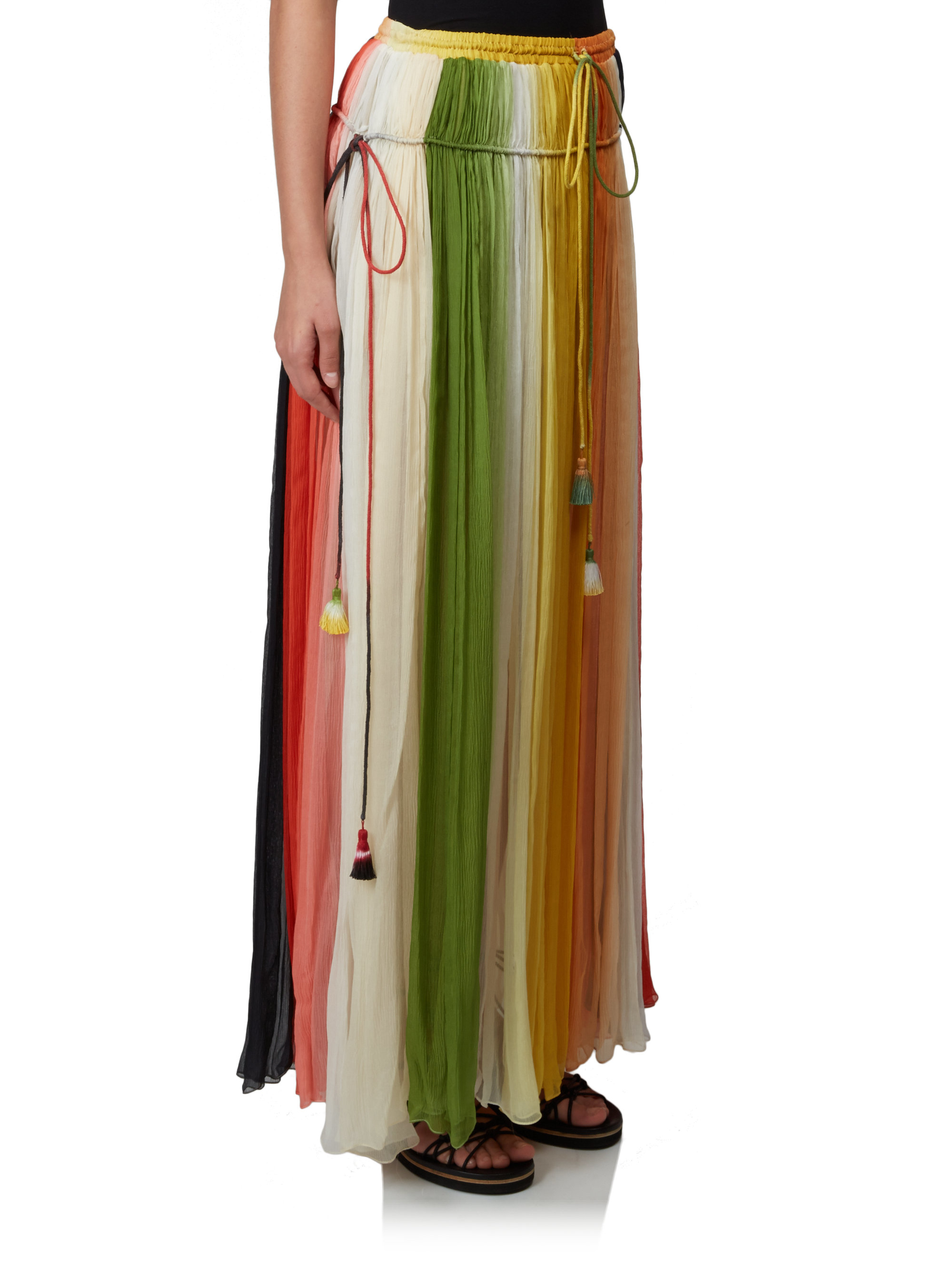 multicolor maxi skirt