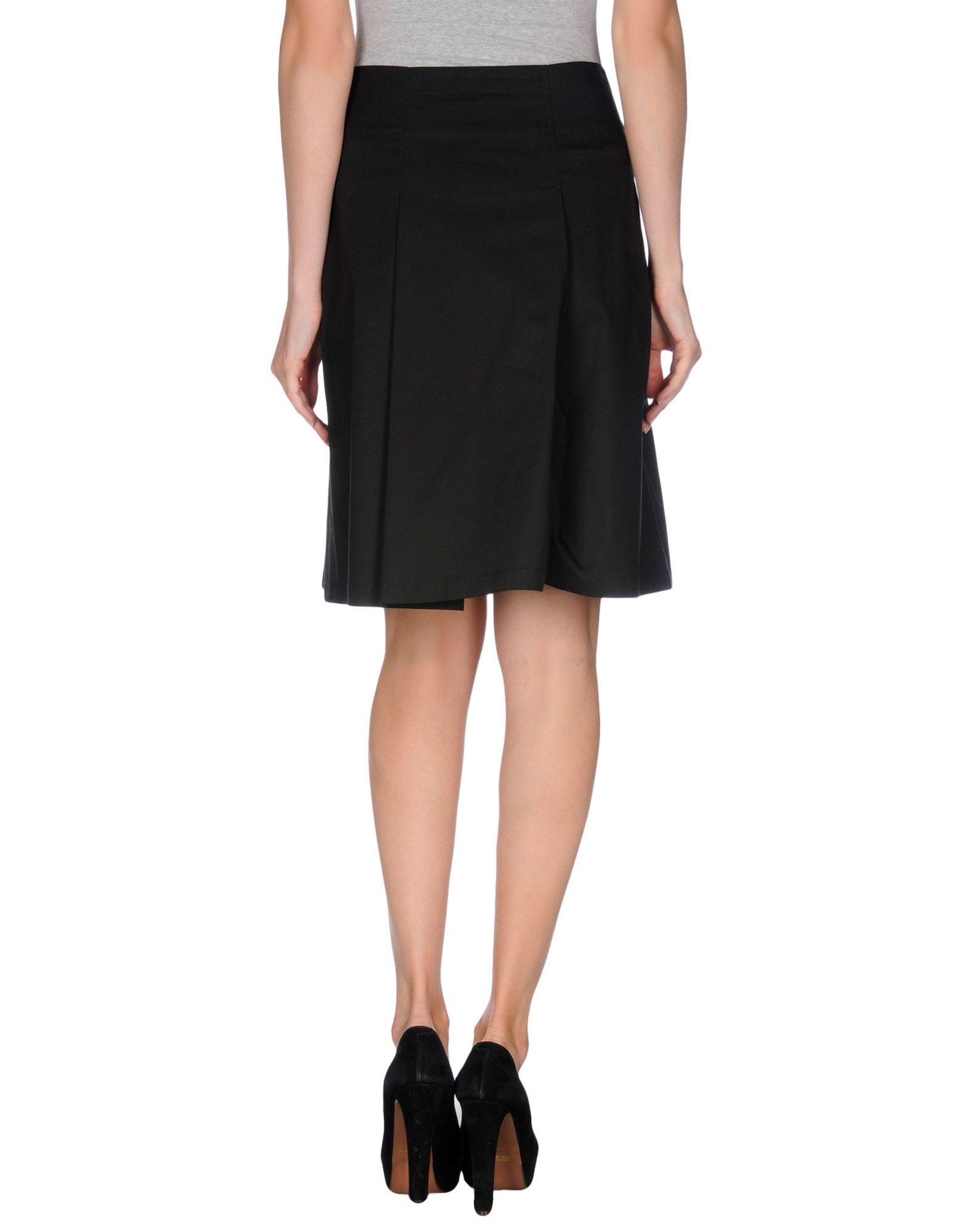 Jil Sander Navy | Black Knee Length Skirt | Lyst