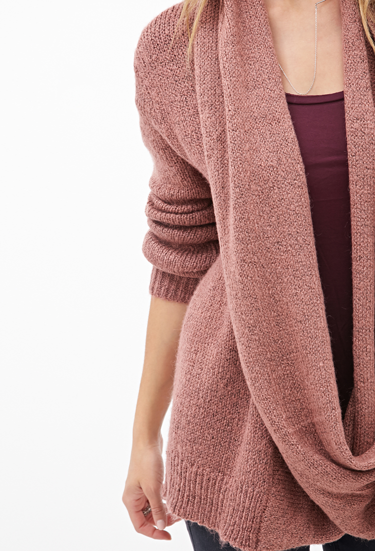 sweater with attached scarf