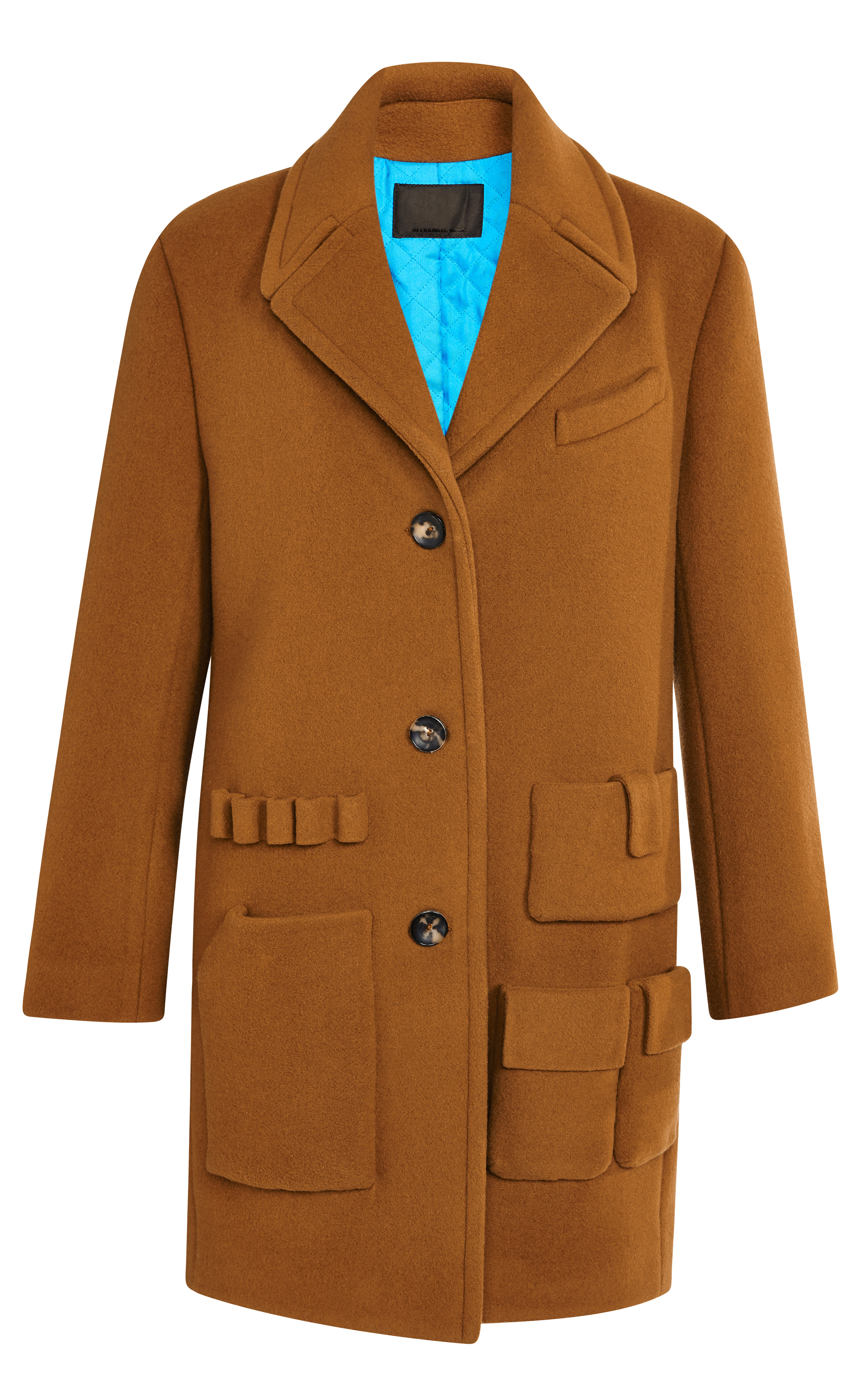 Lyst Alexander Wang Single Breasted Pea Coat with Cargo Pockets in Brown