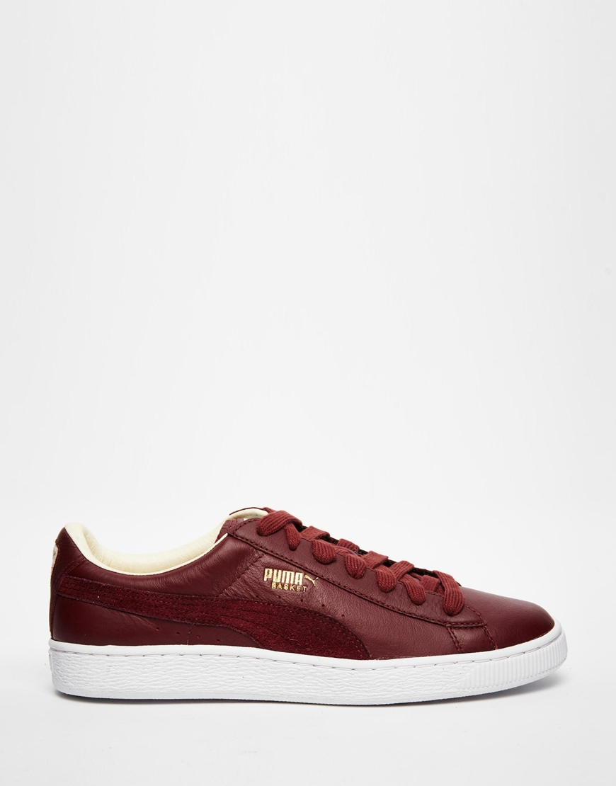 PUMA Basket Classic Sneakers in Red - Lyst