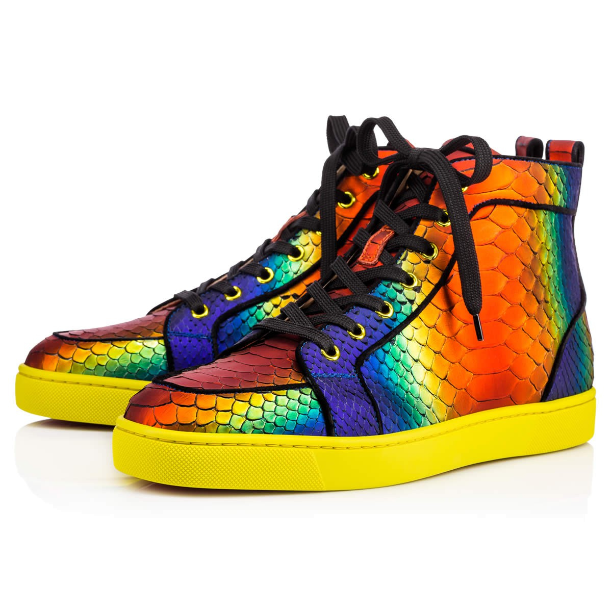 louboutin yellow sneakers